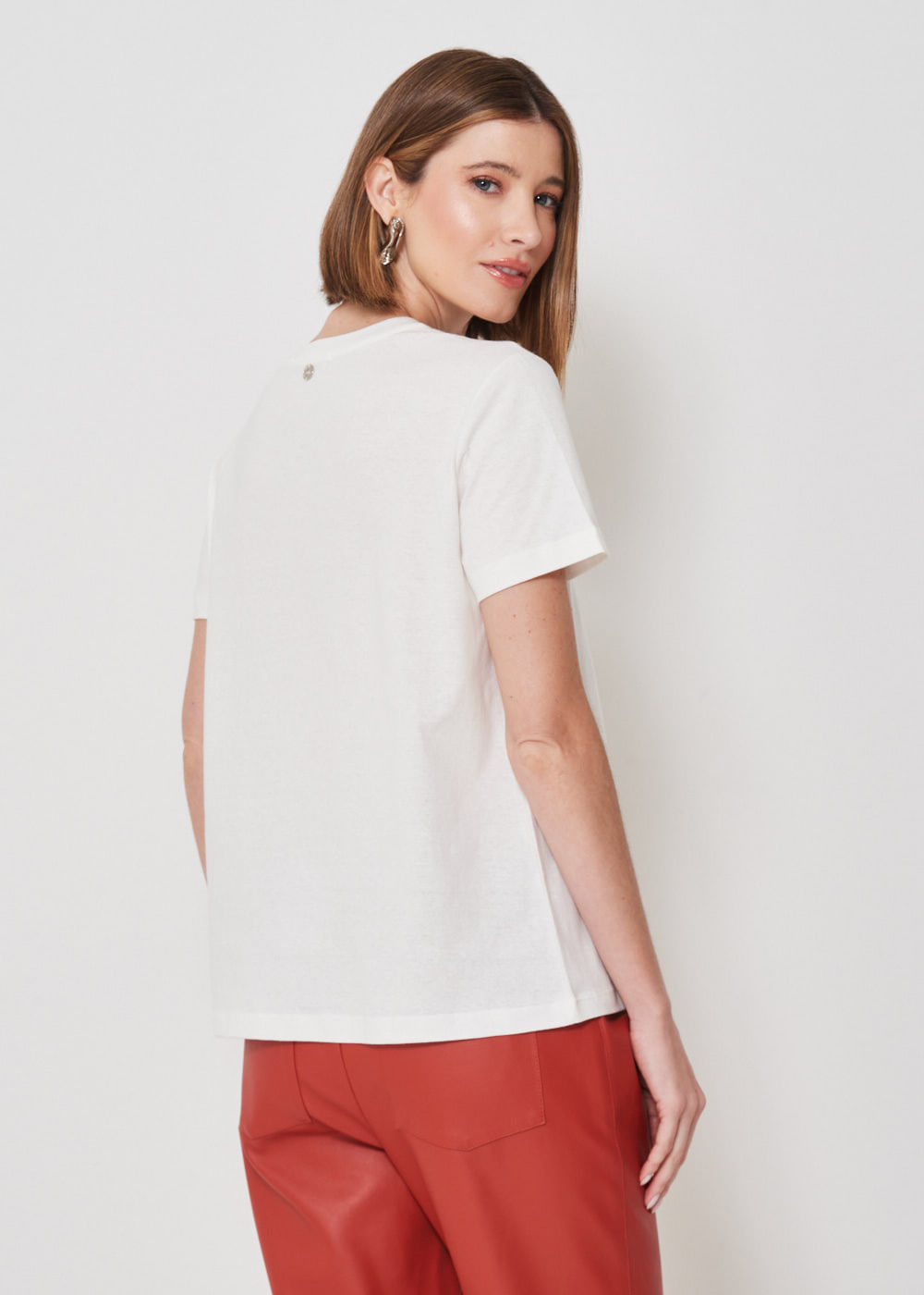 67.41.3404OFW T-SHIRT MALHA APLICAÇÃO LA DOLCE VITA