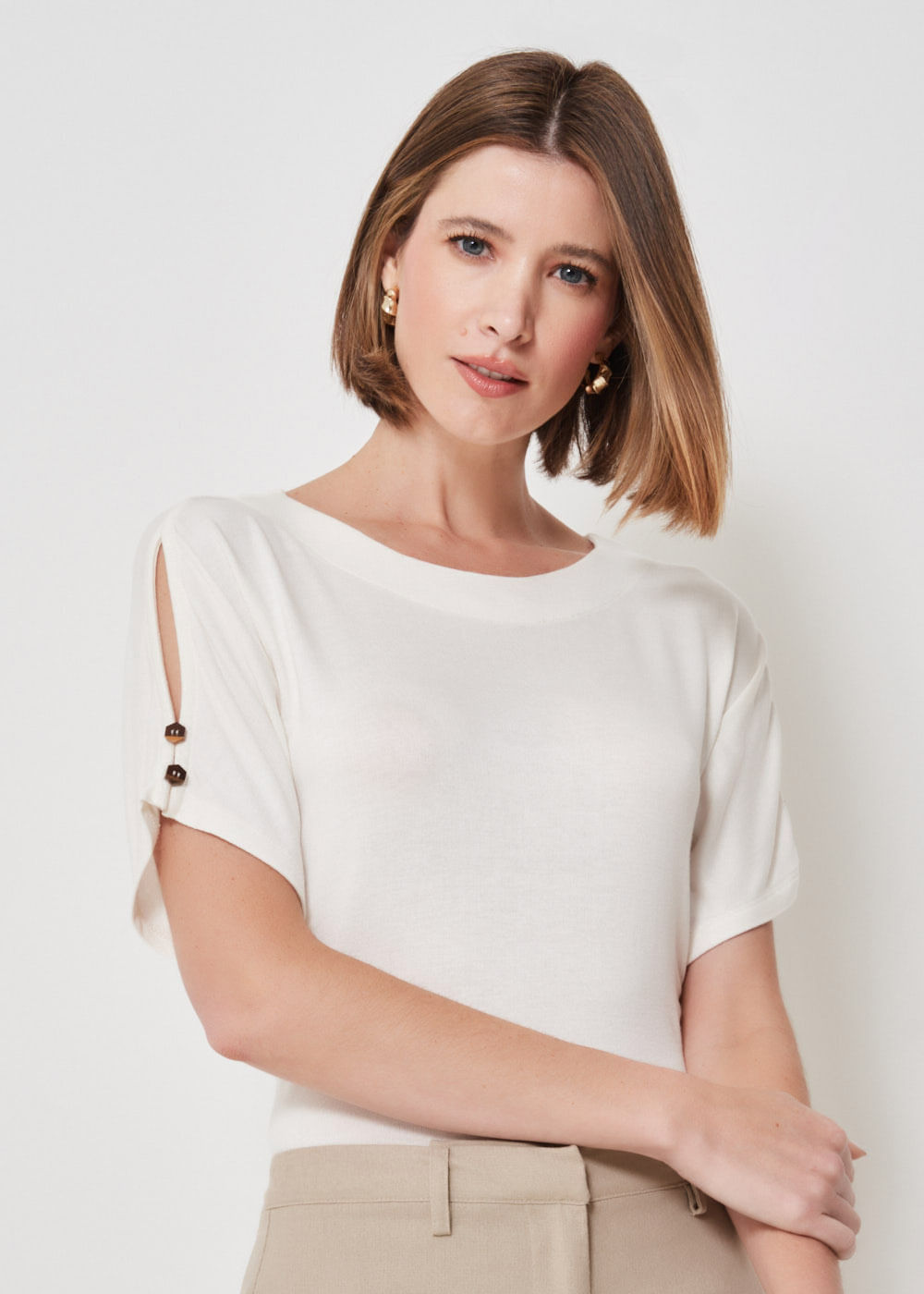 67.40.3401OFW BLUSA MALHA M/C GOLA CARECA
