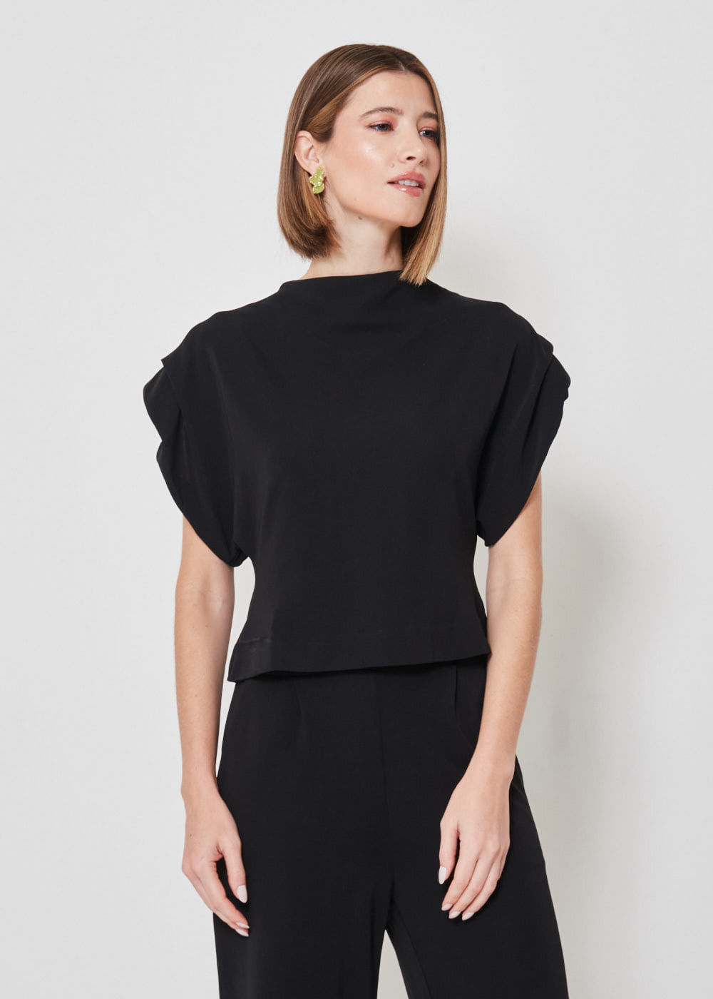 67.40.3406PTO BLUSA M/C MALHA COM OMBREIRAS HIGHLINE