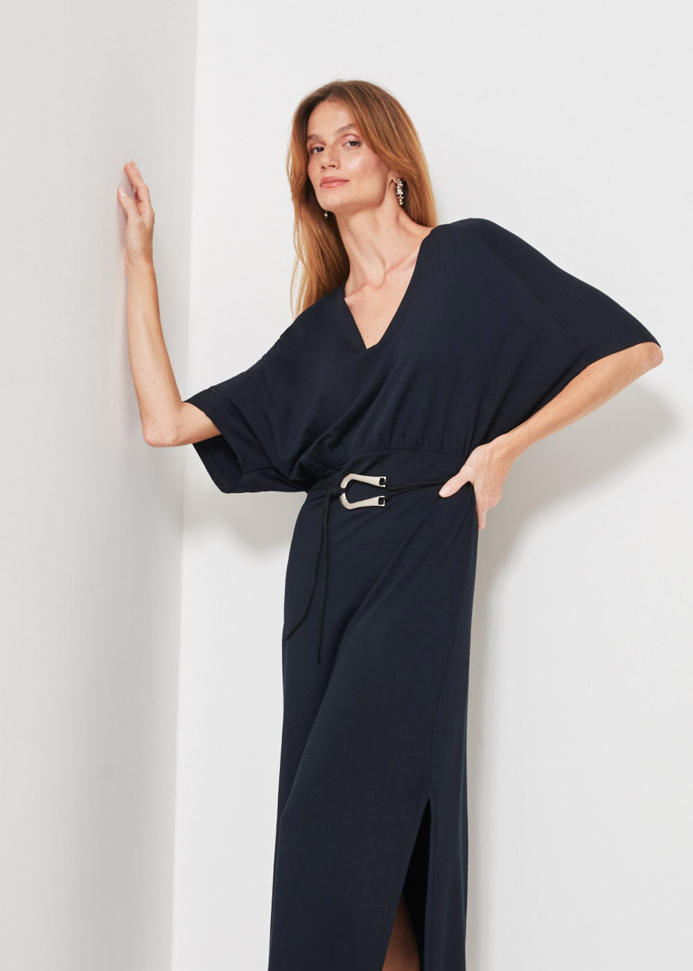 63.12.3401PTO VESTIDO MIDI MALHA COM CINTO