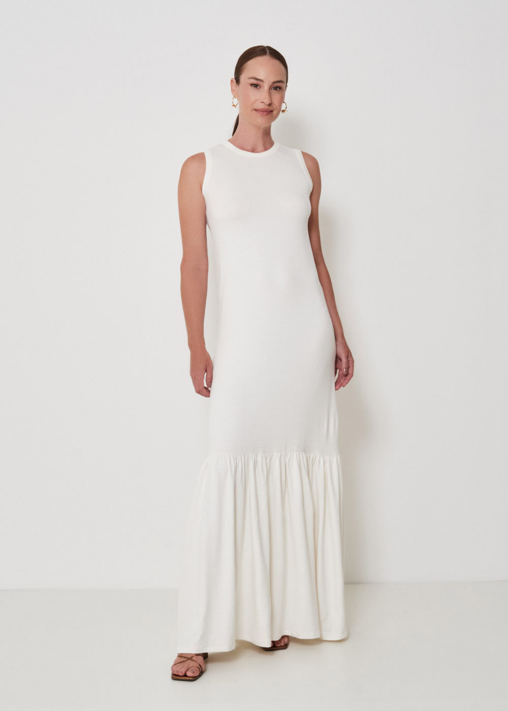 63.40.3401OFW VESTIDO LONGO MALHA COM RIBANA