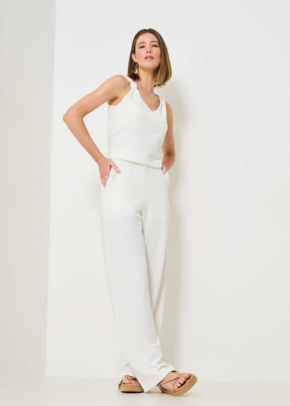 62.30.3401OFW CALÇA PANTALONA MALHA COM BOLSOS