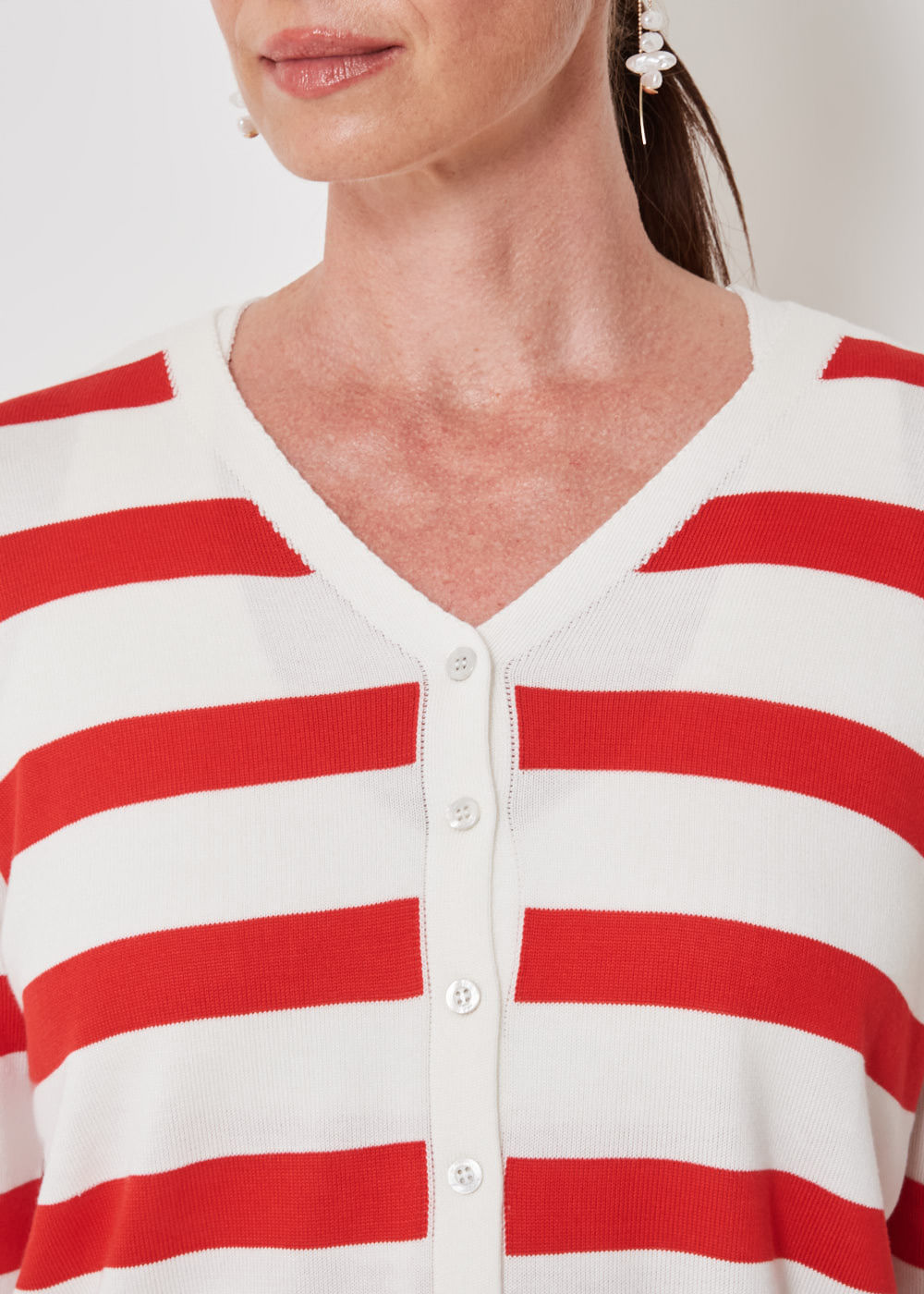 45.40.3402LIS CARDIGÃ DE TRICOT LISTRADO