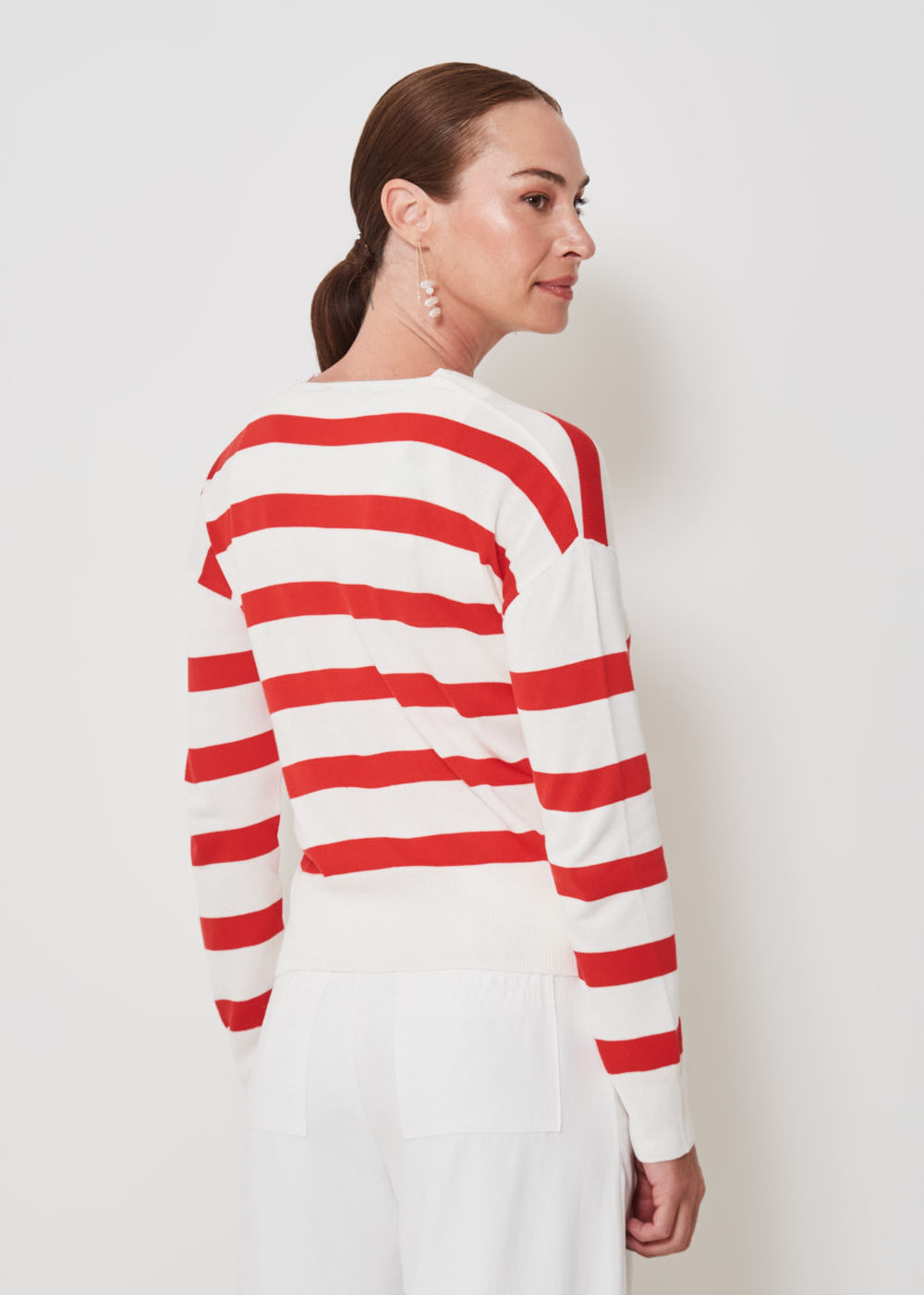 45.40.3402LIS CARDIGÃ DE TRICOT LISTRADO