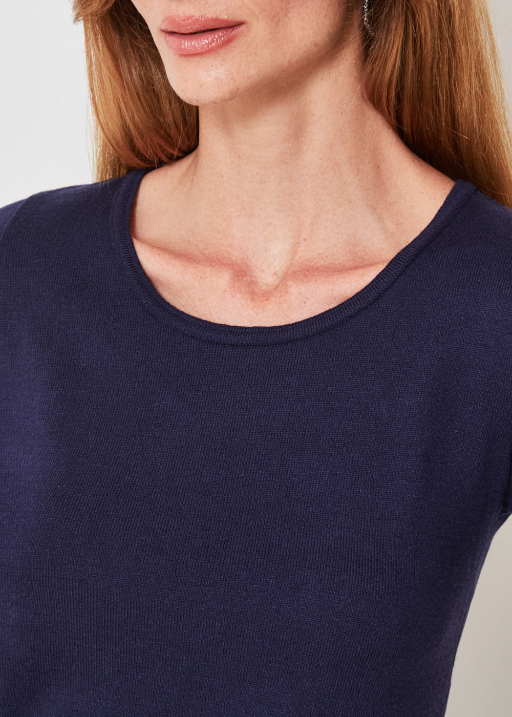 47.40.3404ALM BLUSA M/C DECOTE REDONDO TRICOT ESSENCIAL