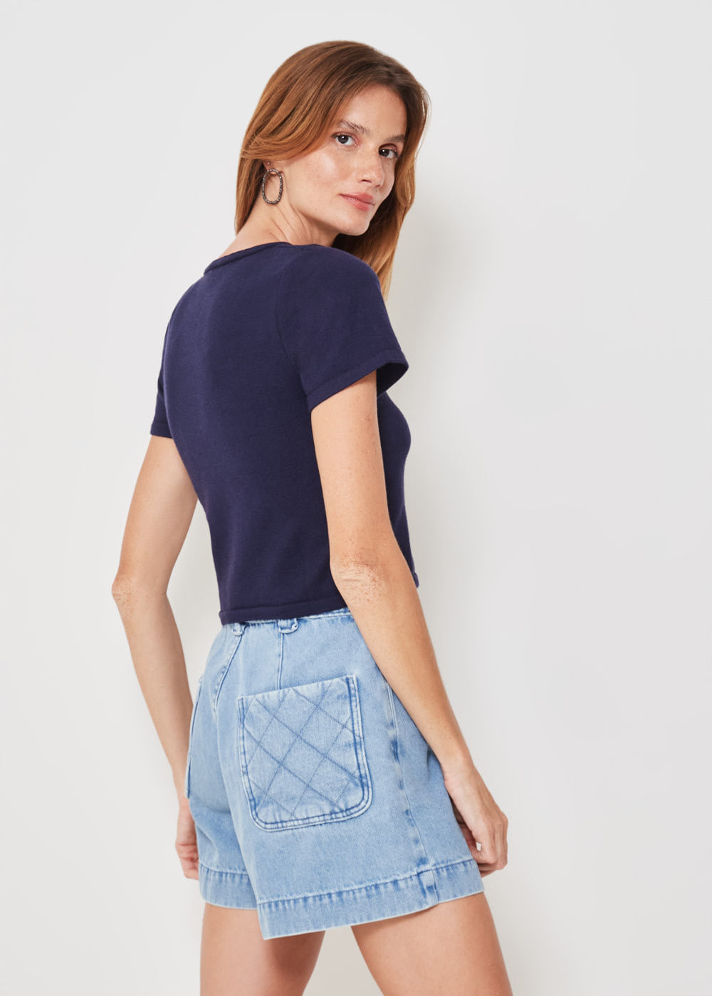 47.40.3404ALM BLUSA M/C DECOTE REDONDO TRICOT ESSENCIAL