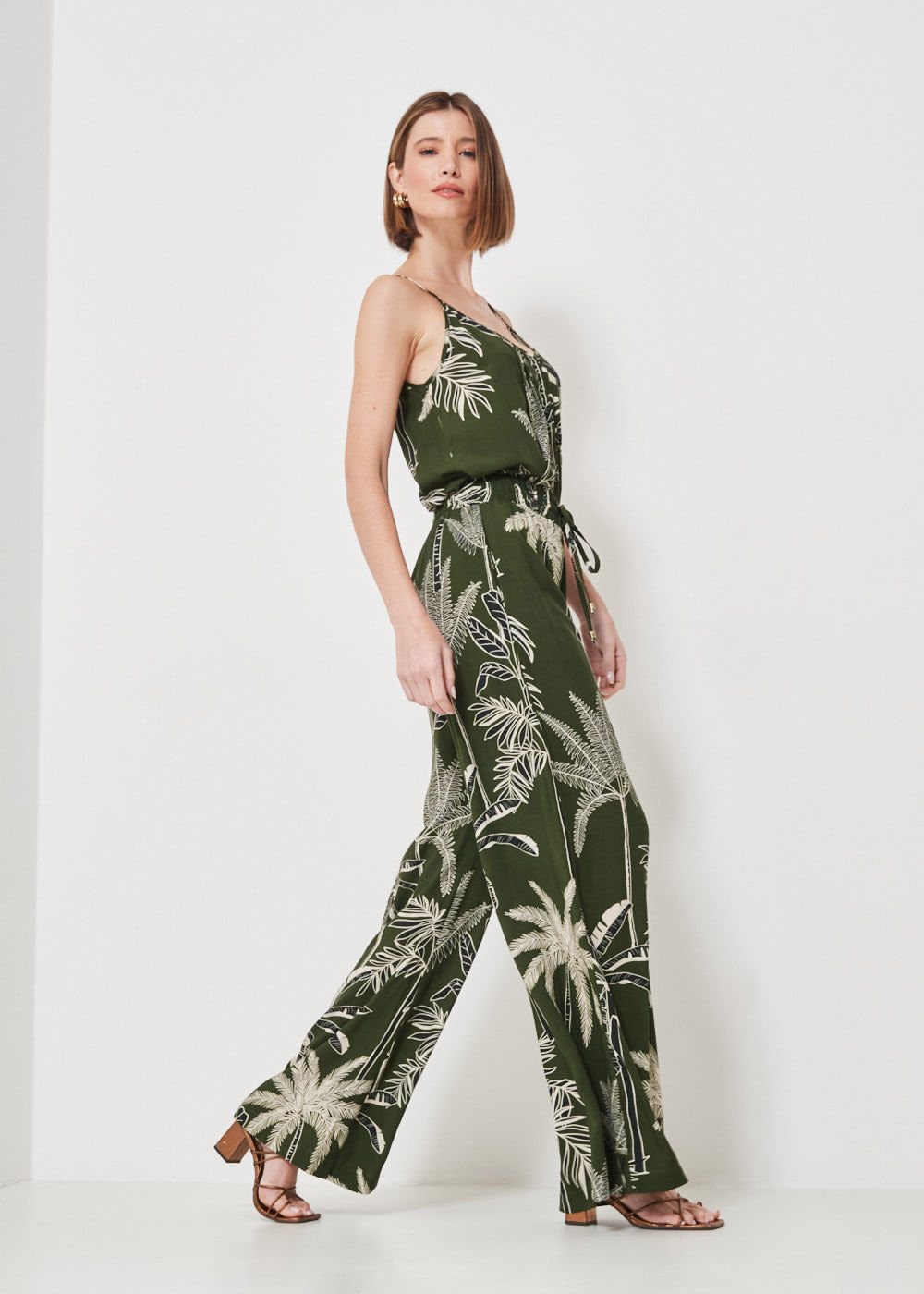 52.23.3409EST CALÇA PANTALONA ESTAMPA TROPICAL PALM