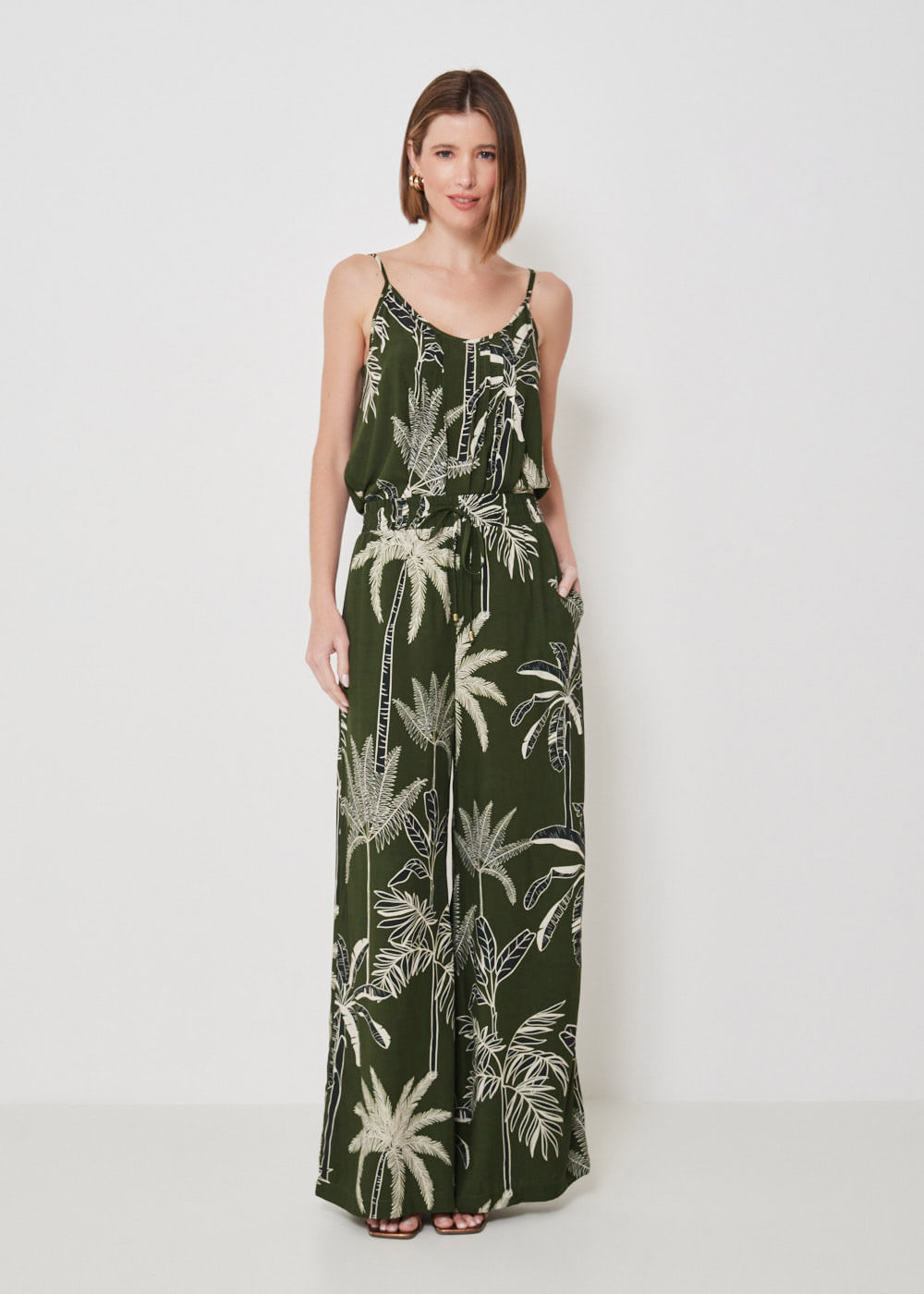 52.23.3409EST CALÇA PANTALONA ESTAMPA TROPICAL PALM