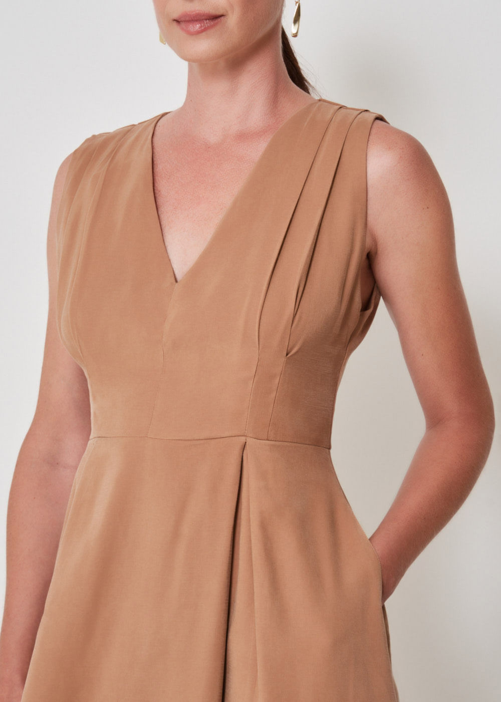 23.10.3401CHO VESTIDO MIDI ALFAIATADO C/ PREGAS