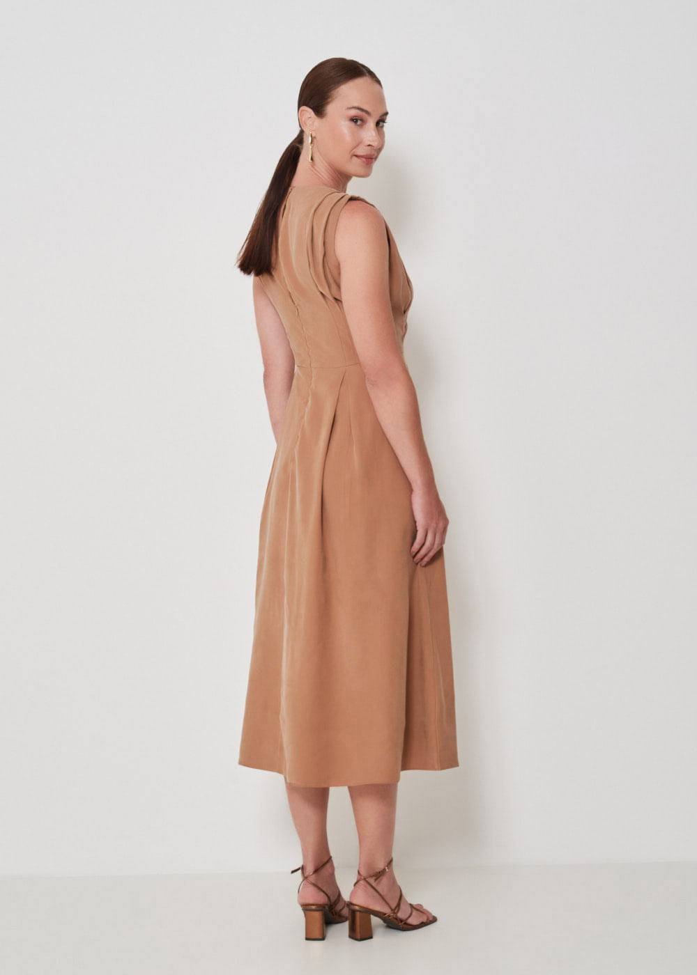 23.10.3401CHO VESTIDO MIDI ALFAIATADO C/ PREGAS