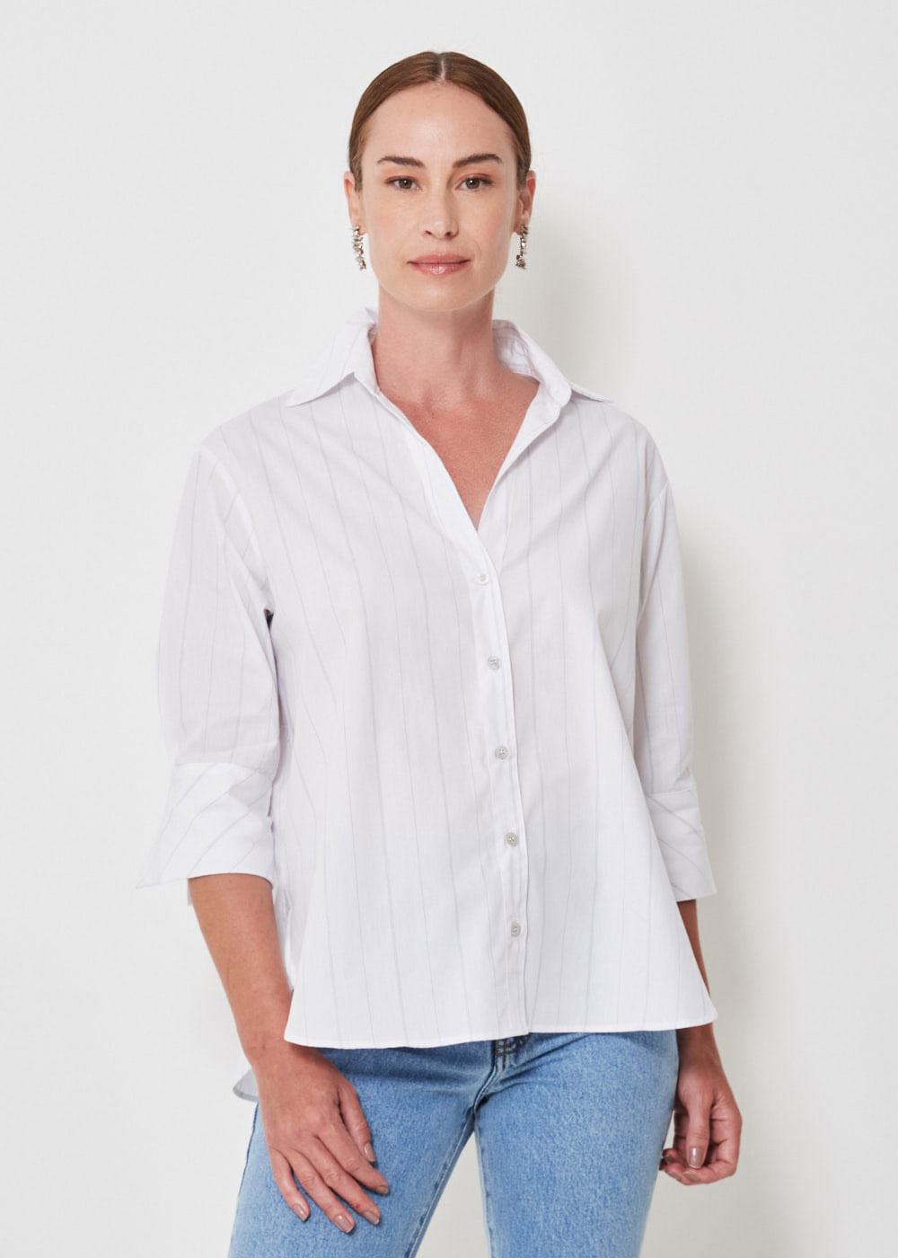 55.70.3402LIS CAMISA OVERSIZED MG 7/8 LISTRADA