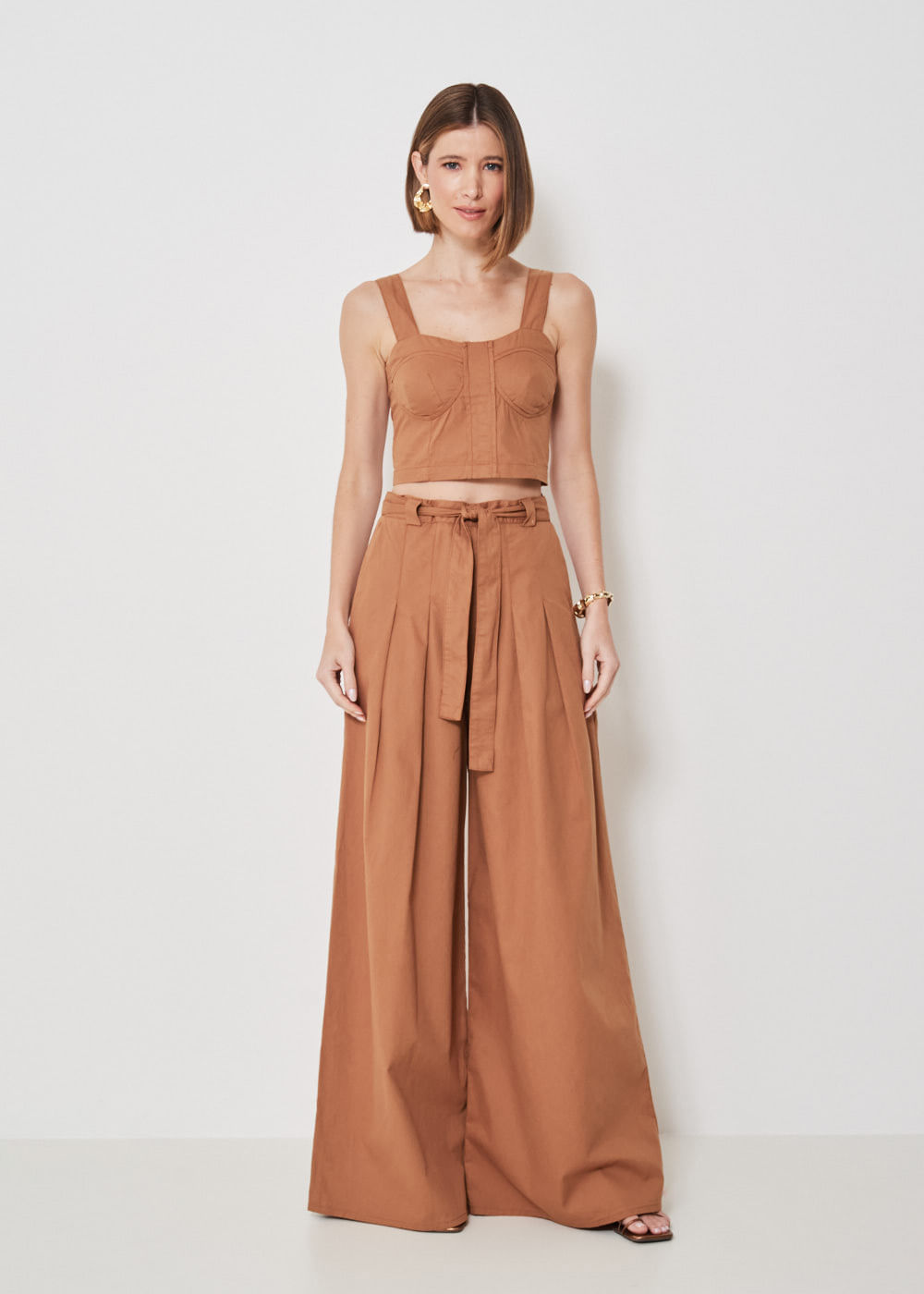 12.75.3402MDR CALÇA PANTALONA SARJA AMARRAÇÃO