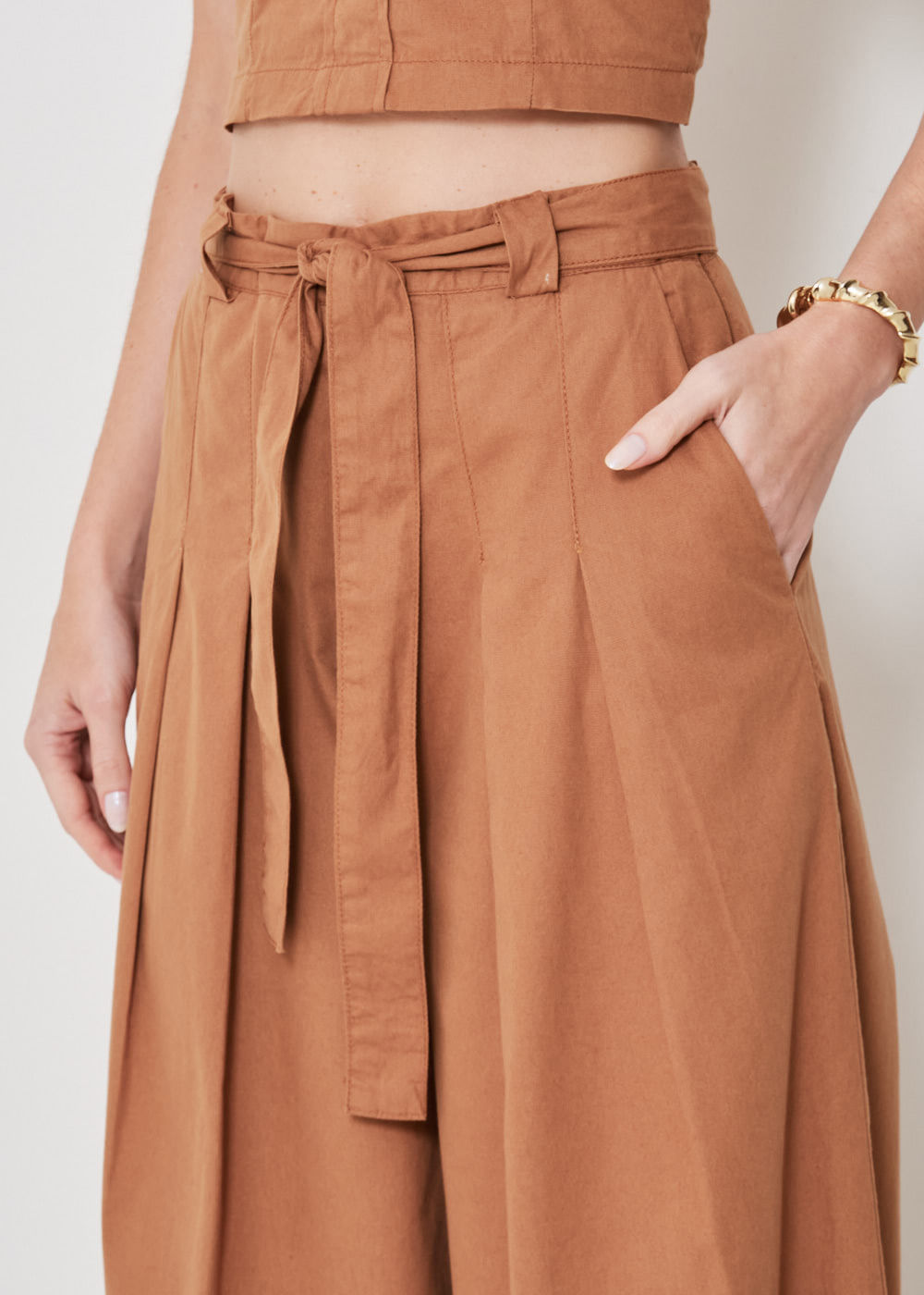 12.75.3402MDR CALÇA PANTALONA SARJA AMARRAÇÃO