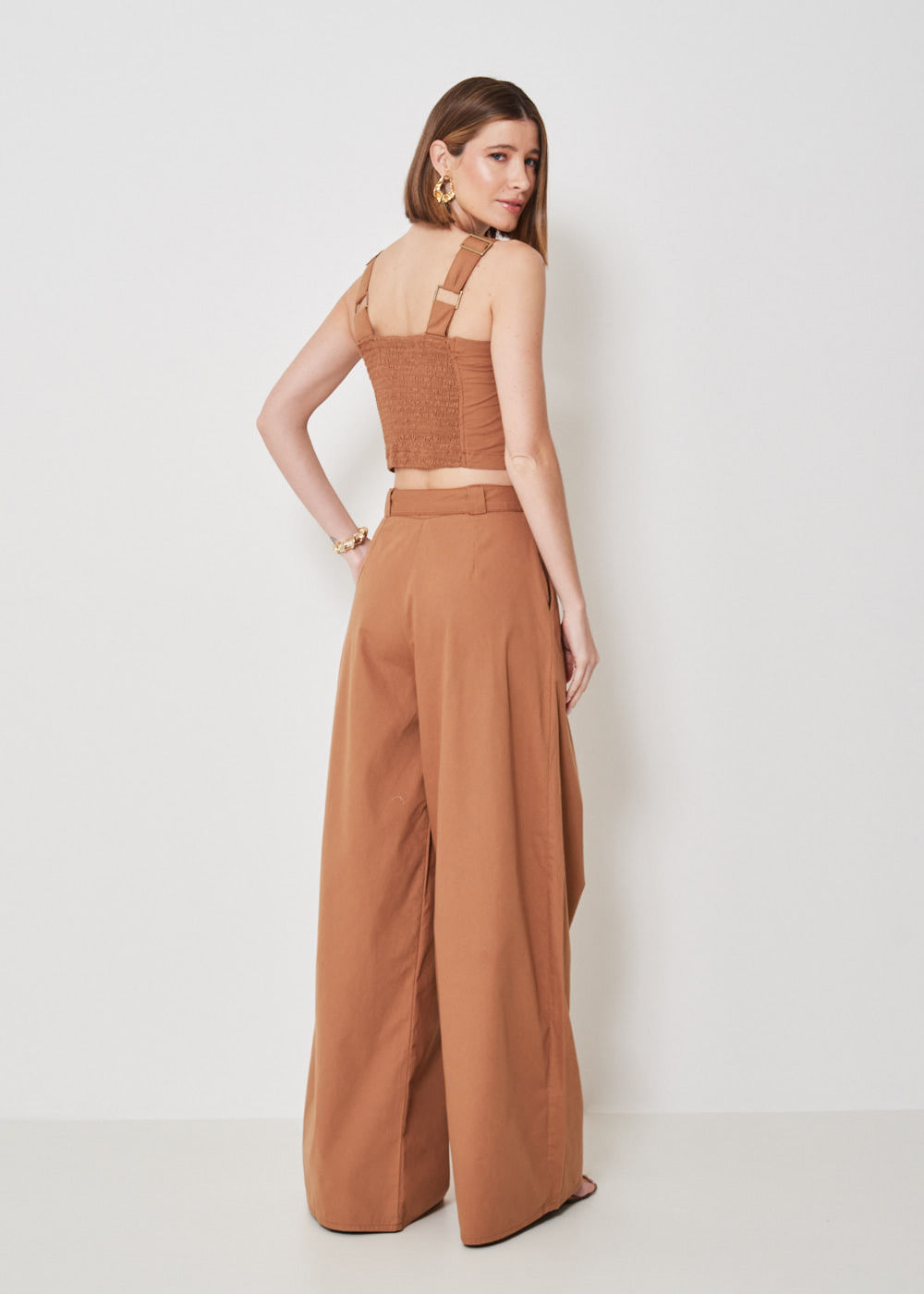 12.75.3402MDR CALÇA PANTALONA SARJA AMARRAÇÃO
