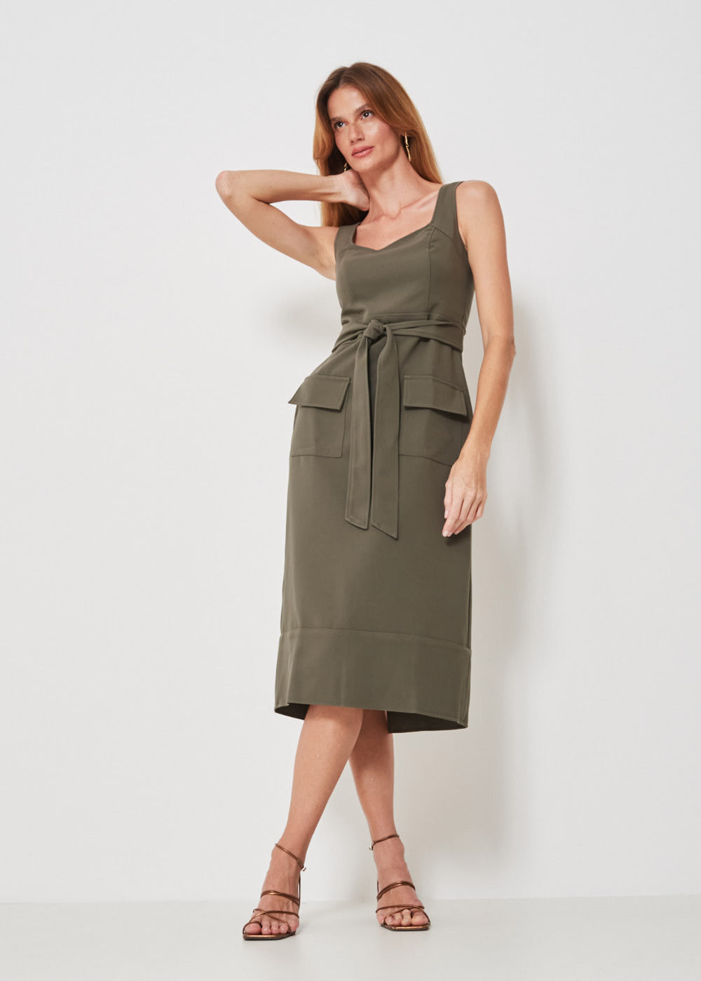 23.10.3407MIL VESTIDO MIDI UTILITÁRIO ALFAIATADO