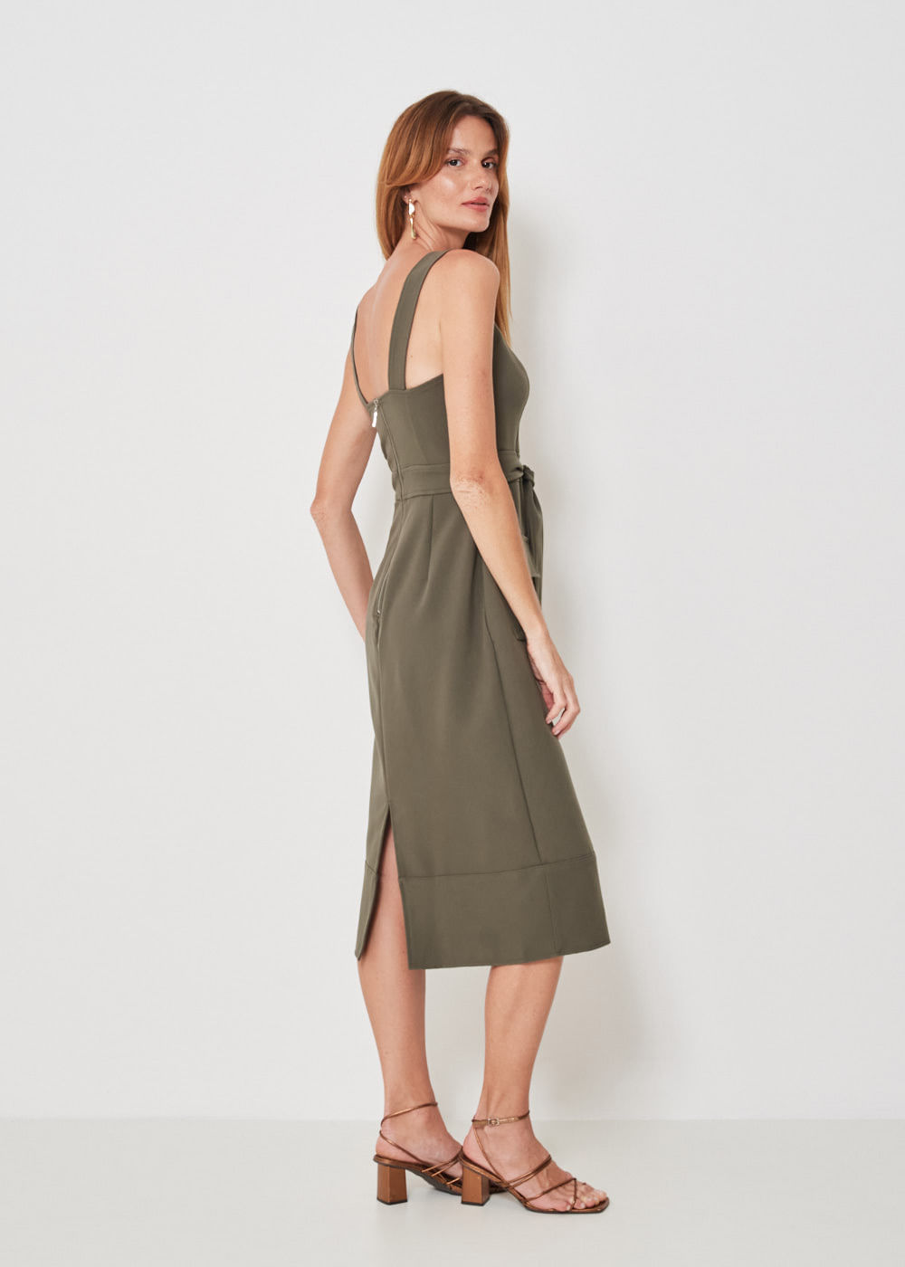 23.10.3407MIL VESTIDO MIDI UTILITÁRIO ALFAIATADO