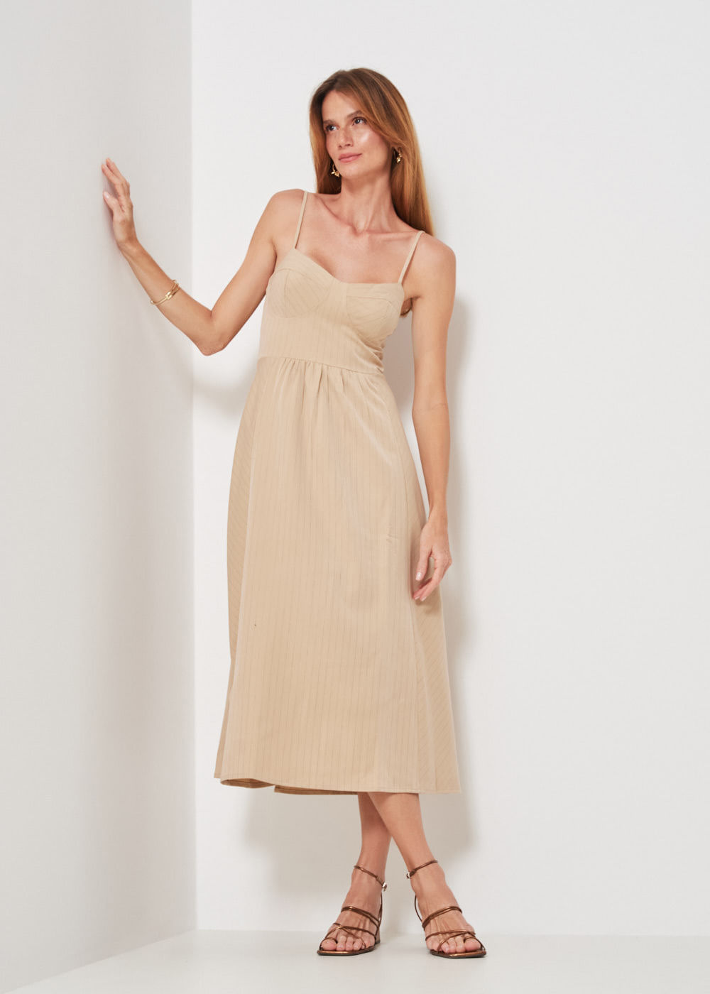 23.10.3406CML VESTIDO MIDI RISCA DE GIZ COM LUREX