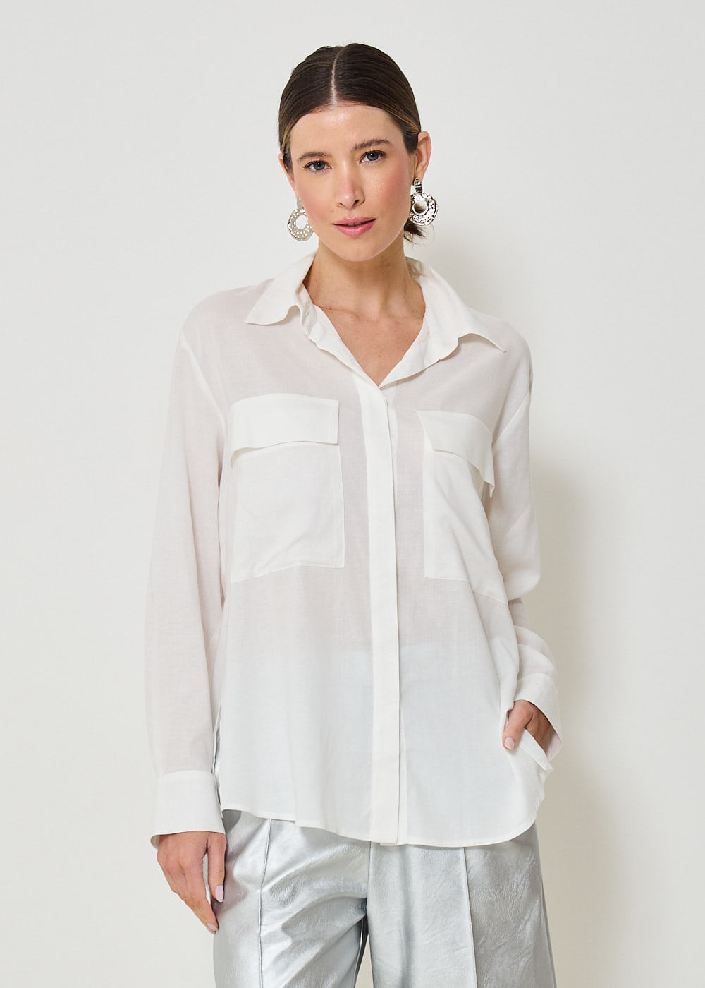 25.40.3403OFW CAMISA M/L COM BOLSOS - HIGHLINE
