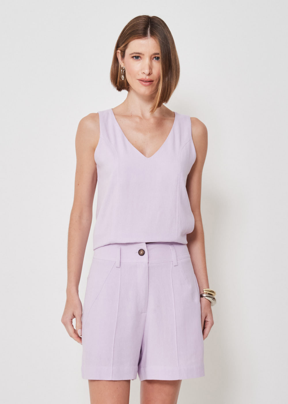 52.40.3404HTC SHORTS BOLSO FACA DETALHE RECORTES