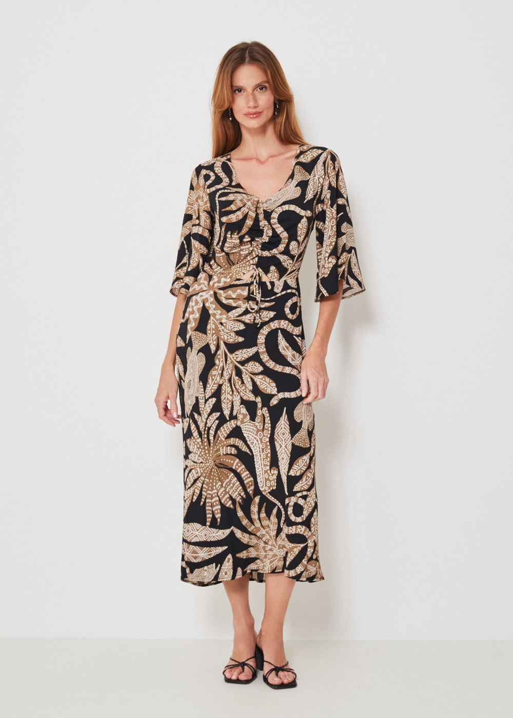 53.22.3403EST VESTIDO MIDI ESTAMPA COQUEIRO TRIBAL