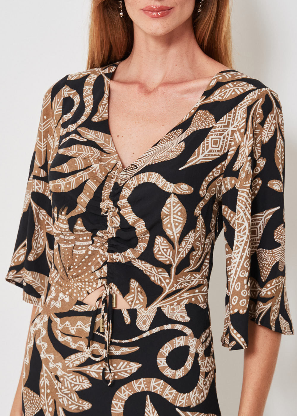 53.22.3403EST VESTIDO MIDI ESTAMPA COQUEIRO TRIBAL
