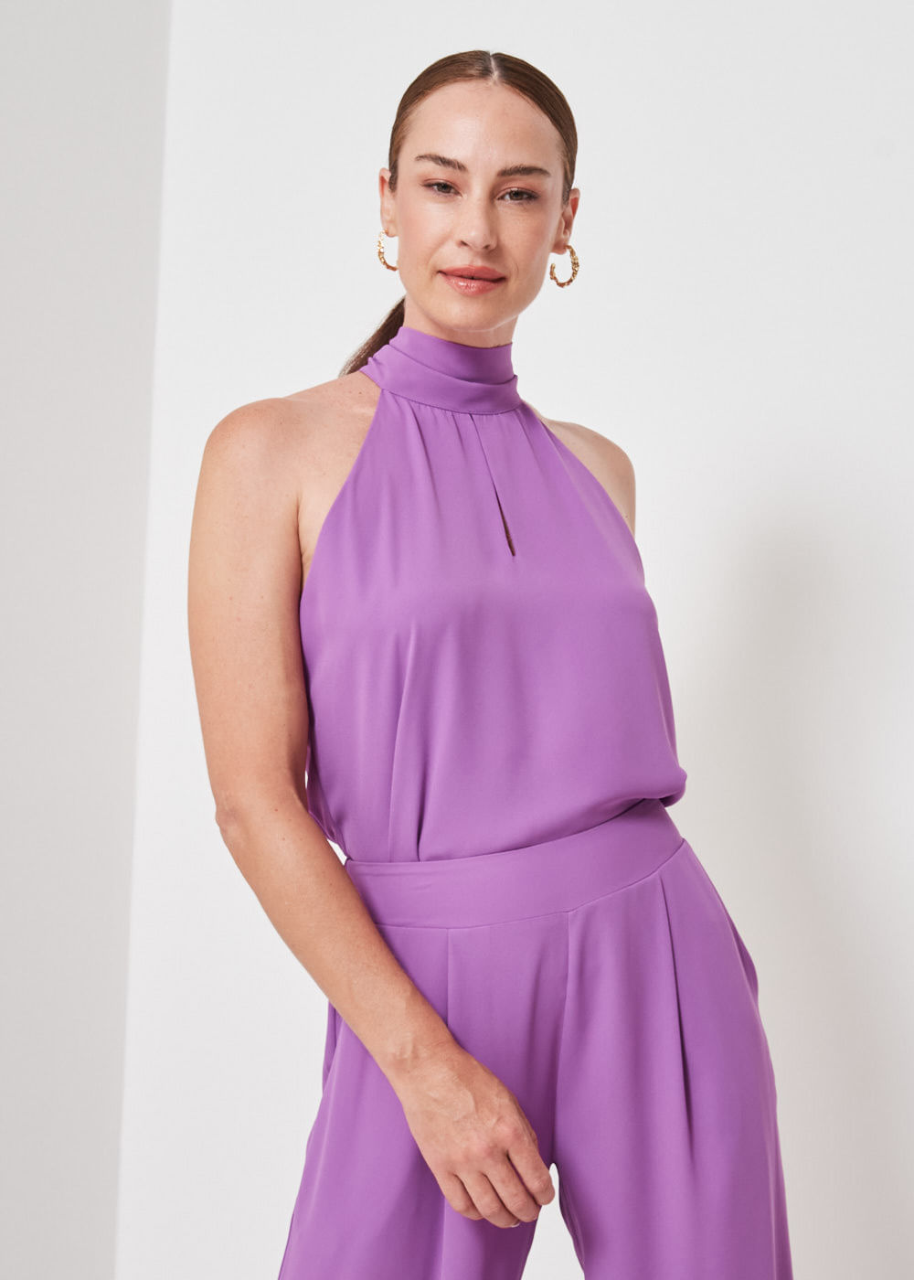 58.40.3410UVA REGATA CHIFFON HALTER NECK