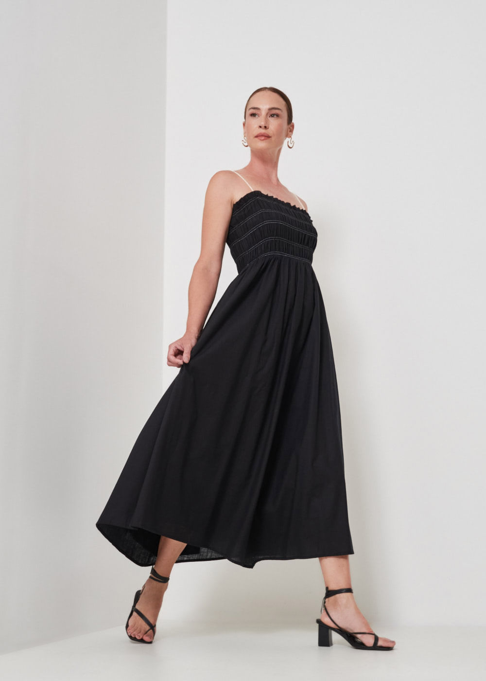 53.00.3401PTO VESTIDO MIDI COM LASTEX
