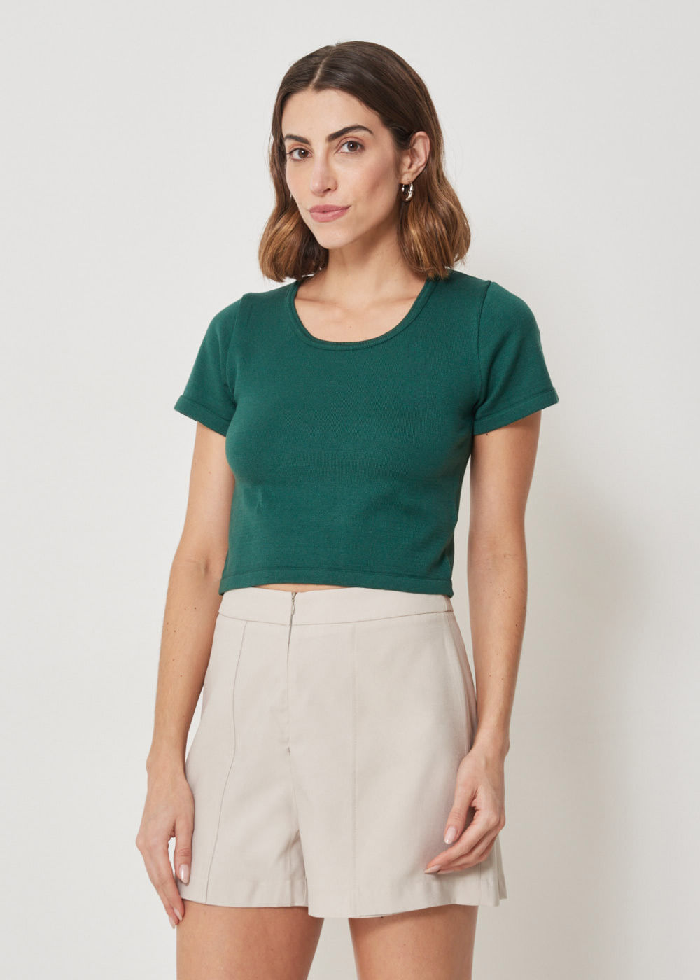 47.40.3404FLH BLUSA M/C DECOTE REDONDO TRICOT ESSENCIAL