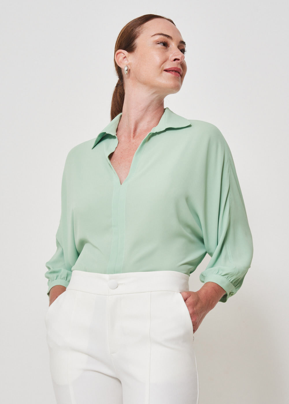 56.40.3408PST BLUSA CHIFFON DECOTE V