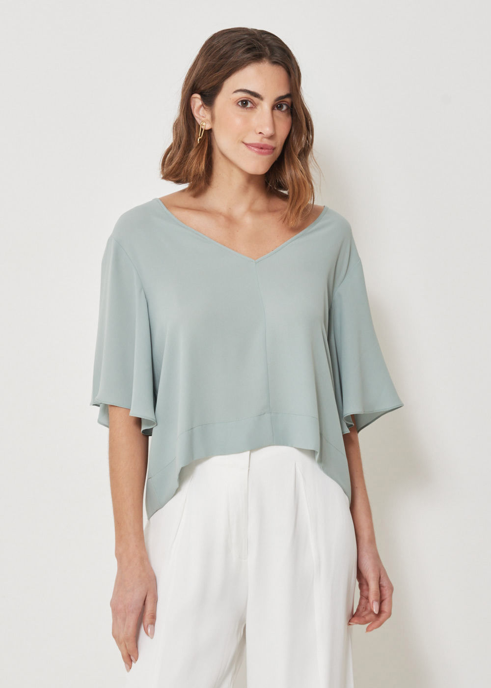 57.40.3402SLV BLUSA CHIFFON MANGA SINO 3/4