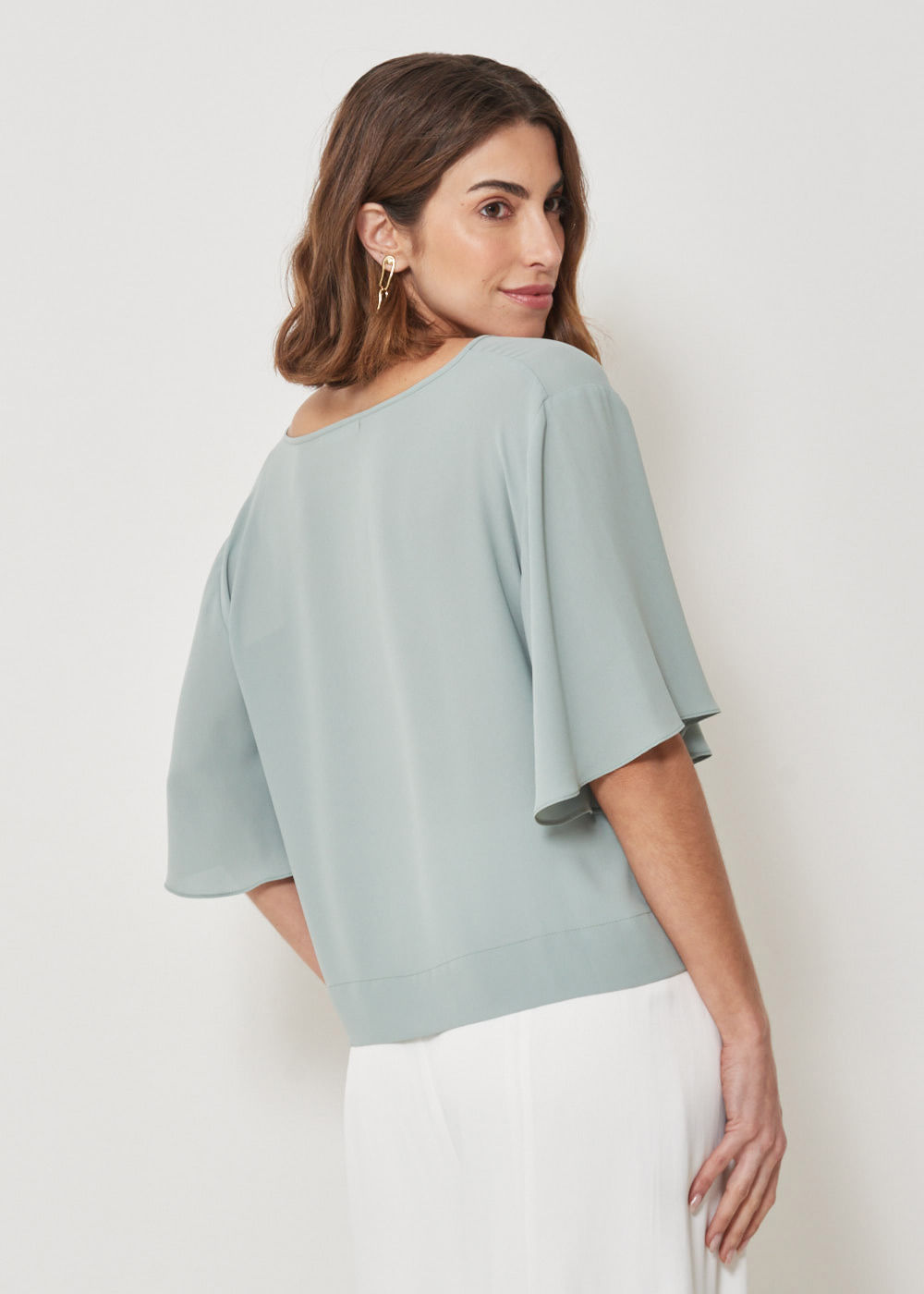 57.40.3402SLV BLUSA CHIFFON MANGA SINO 3/4