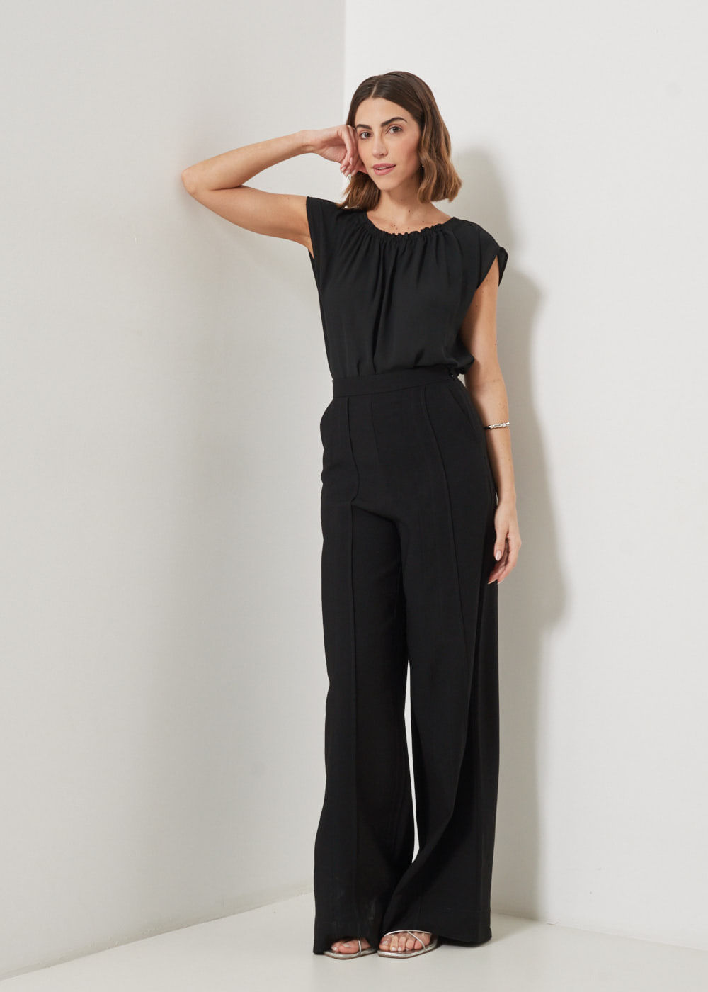 22.23.3401PTO CALÇA PANTALONA NERVURA DUPLA - HIGHLINE