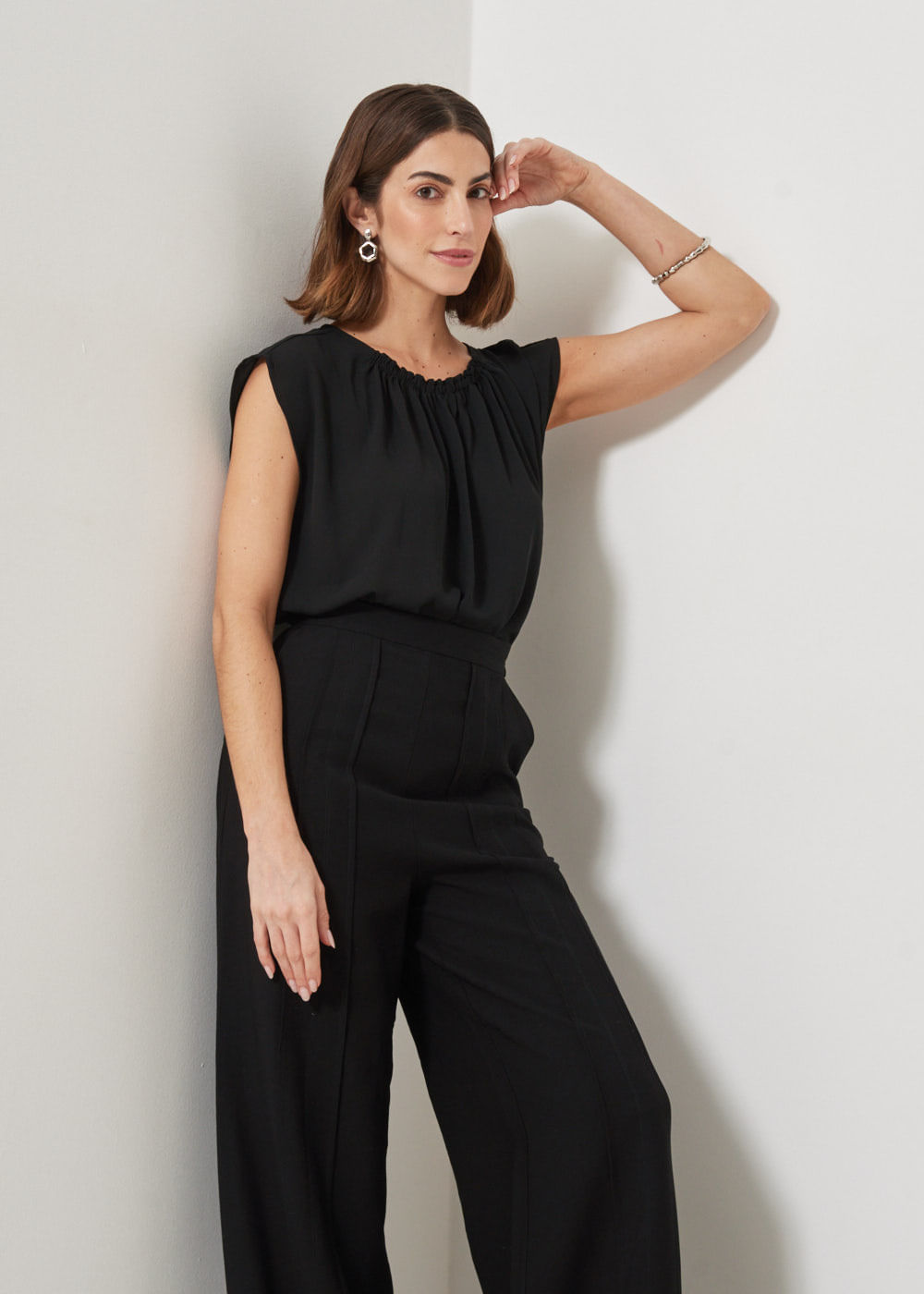 22.23.3401PTO CALÇA PANTALONA NERVURA DUPLA - HIGHLINE