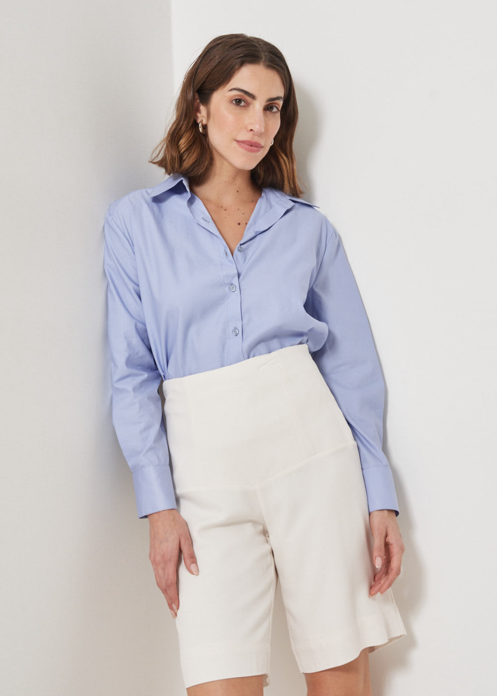 55.40.3409CEU CAMISA M/L ABOTOAMENTO FRENTE