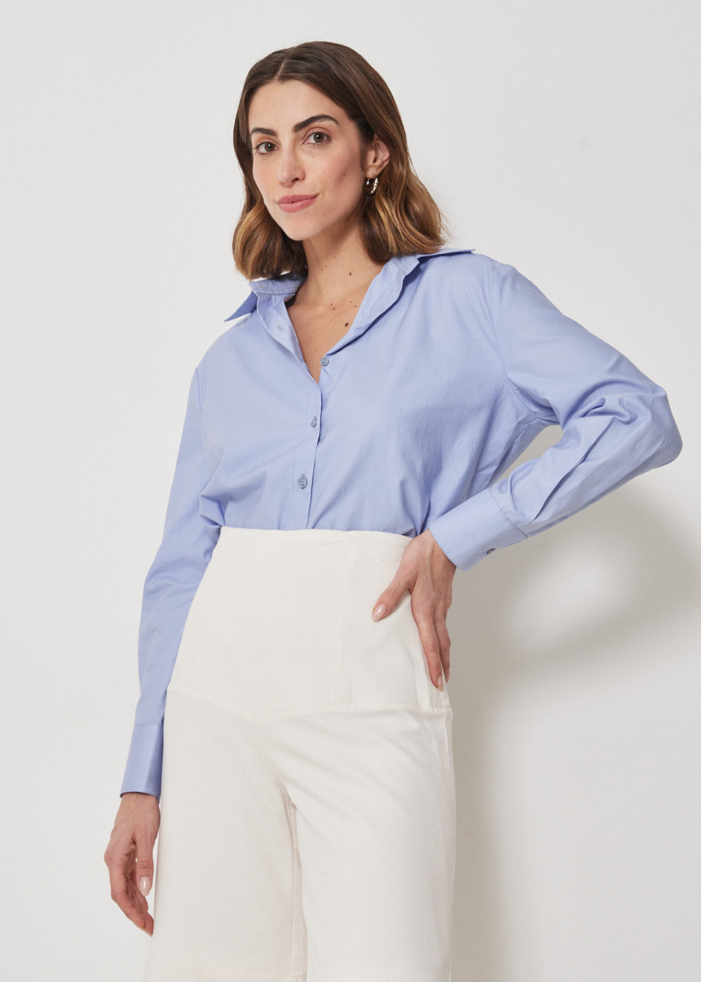 55.40.3409CEU CAMISA M/L ABOTOAMENTO FRENTE