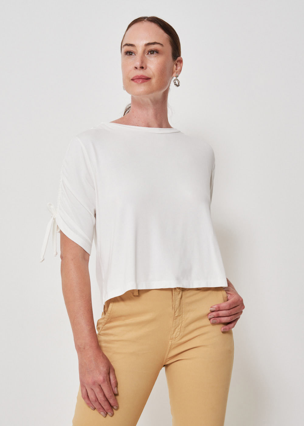 67.40.3404OFW BLUSA MALHA AMARRAÇÃO NAS MANGAS