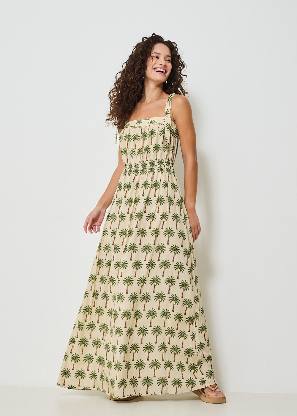 53.50.3430ARE VESTIDO LONGO ESTAMPA OÁSIS