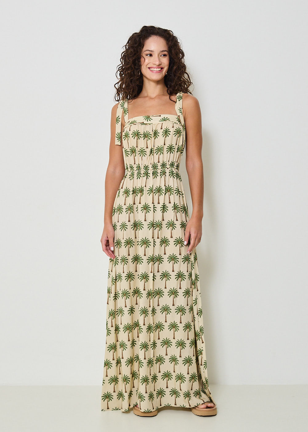 53.50.3430ARE VESTIDO LONGO ESTAMPA OÁSIS