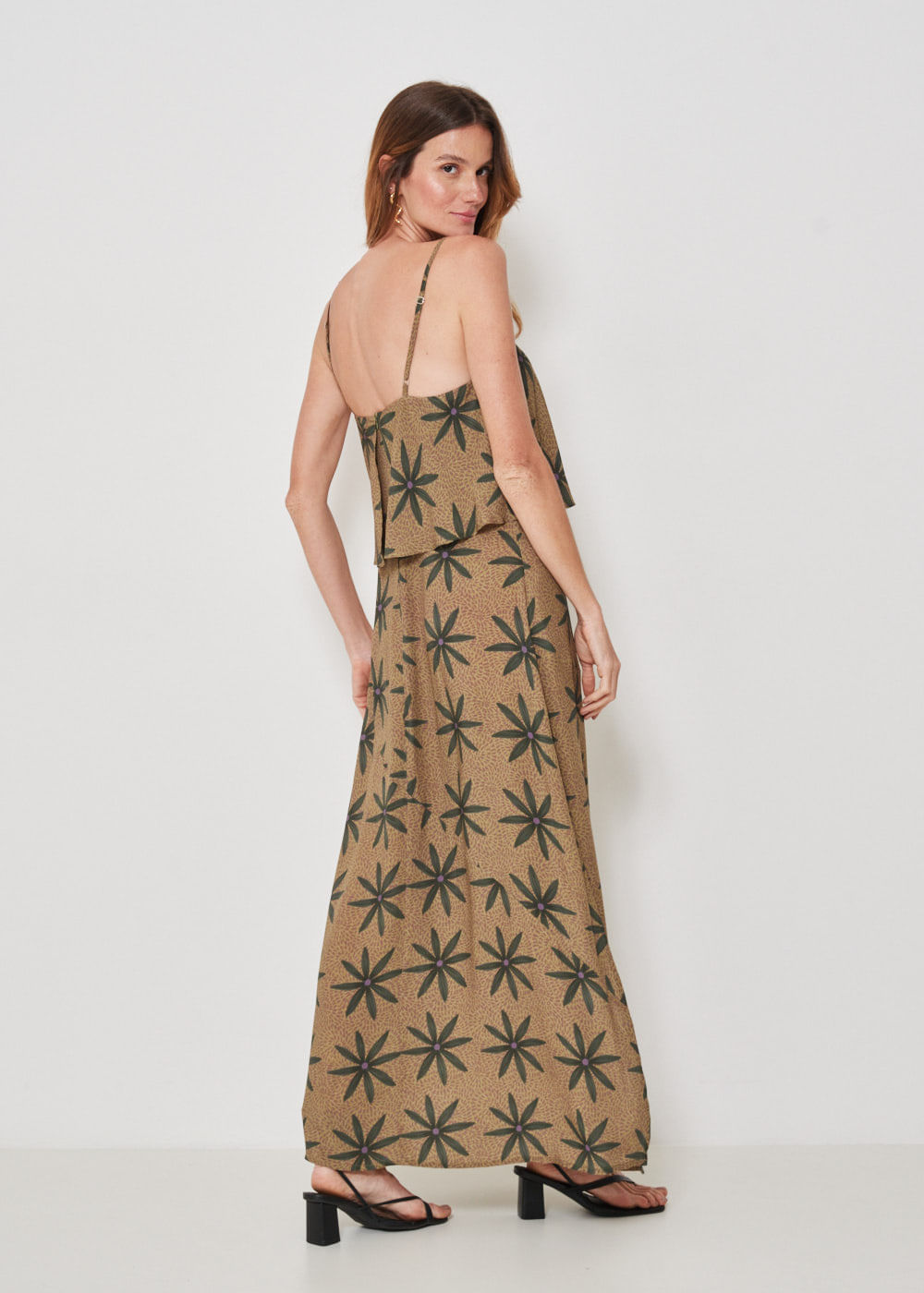 53.50.3431EST VESTIDO LONGO ESTAMPA SUMMER FLOWERS