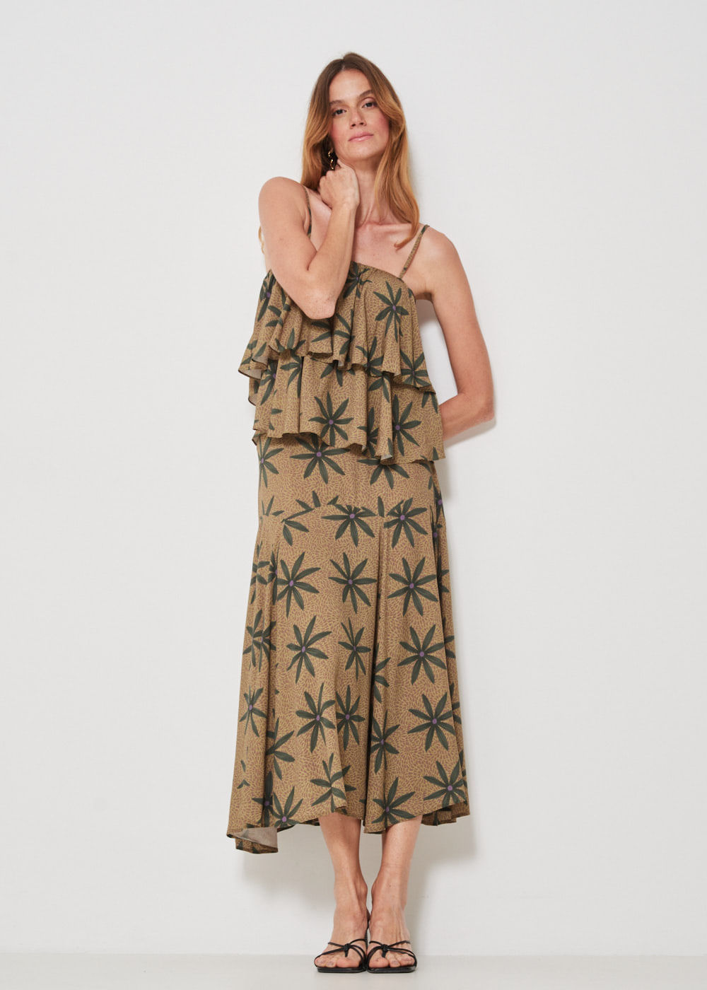 54.21.3413EST SAIA COM RECORTE ESTAMPA SUMMER FLOWERS