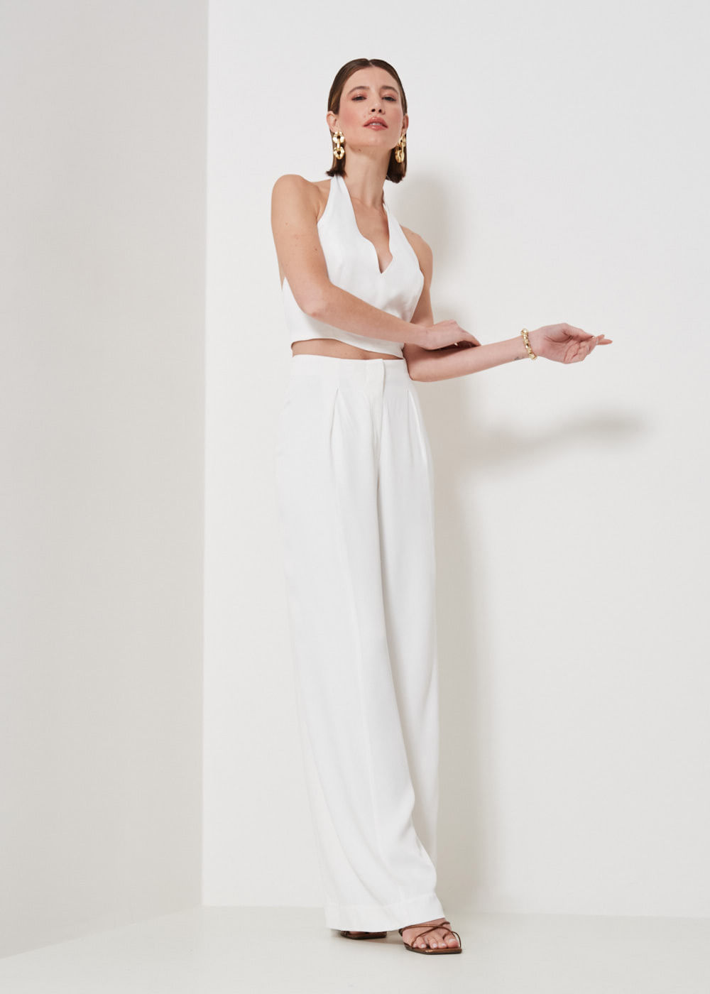 52.10.3408BCO CALÇA PANTALONA ACETINADA - HIGHLINE