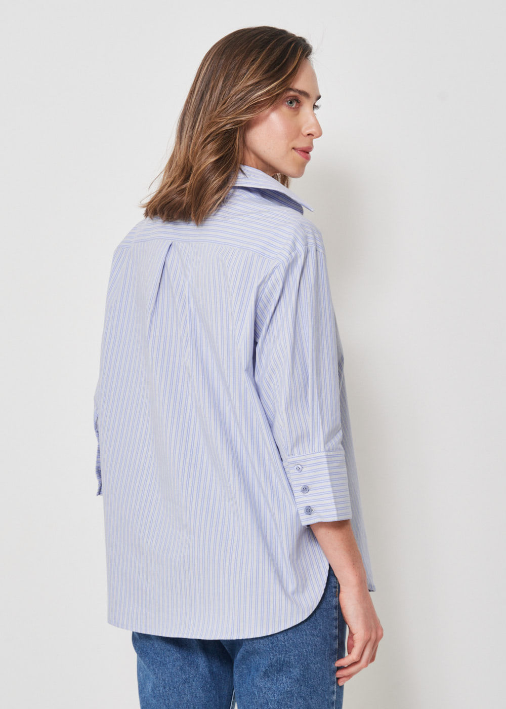 55.40.3416LIS CAMISA OVERSIZED MIX DE LISTRAS