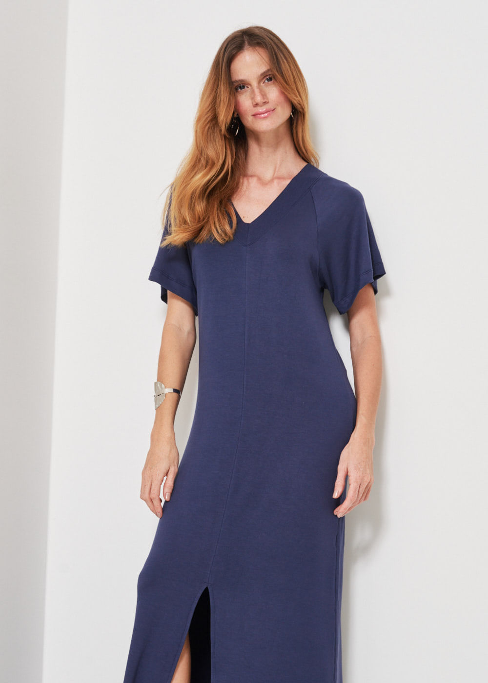 63.40.3412MAR VESTIDO LONGO MALHA DECOTE RIBANA