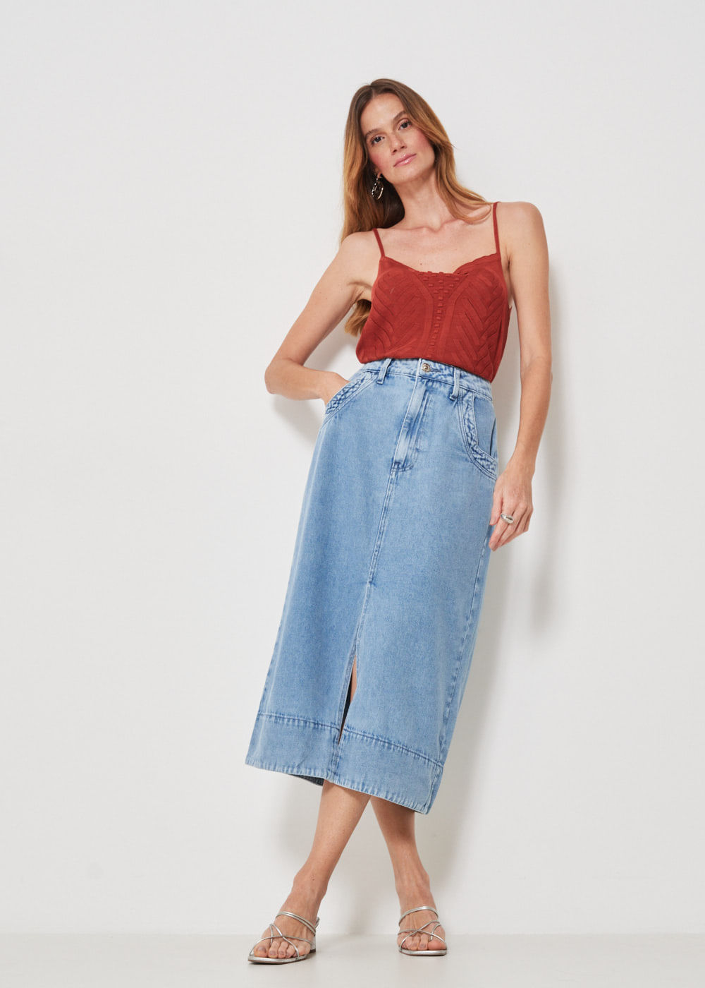 14.22.3401DEL SAIA JEANS LAPIS DETALHE BOLSO