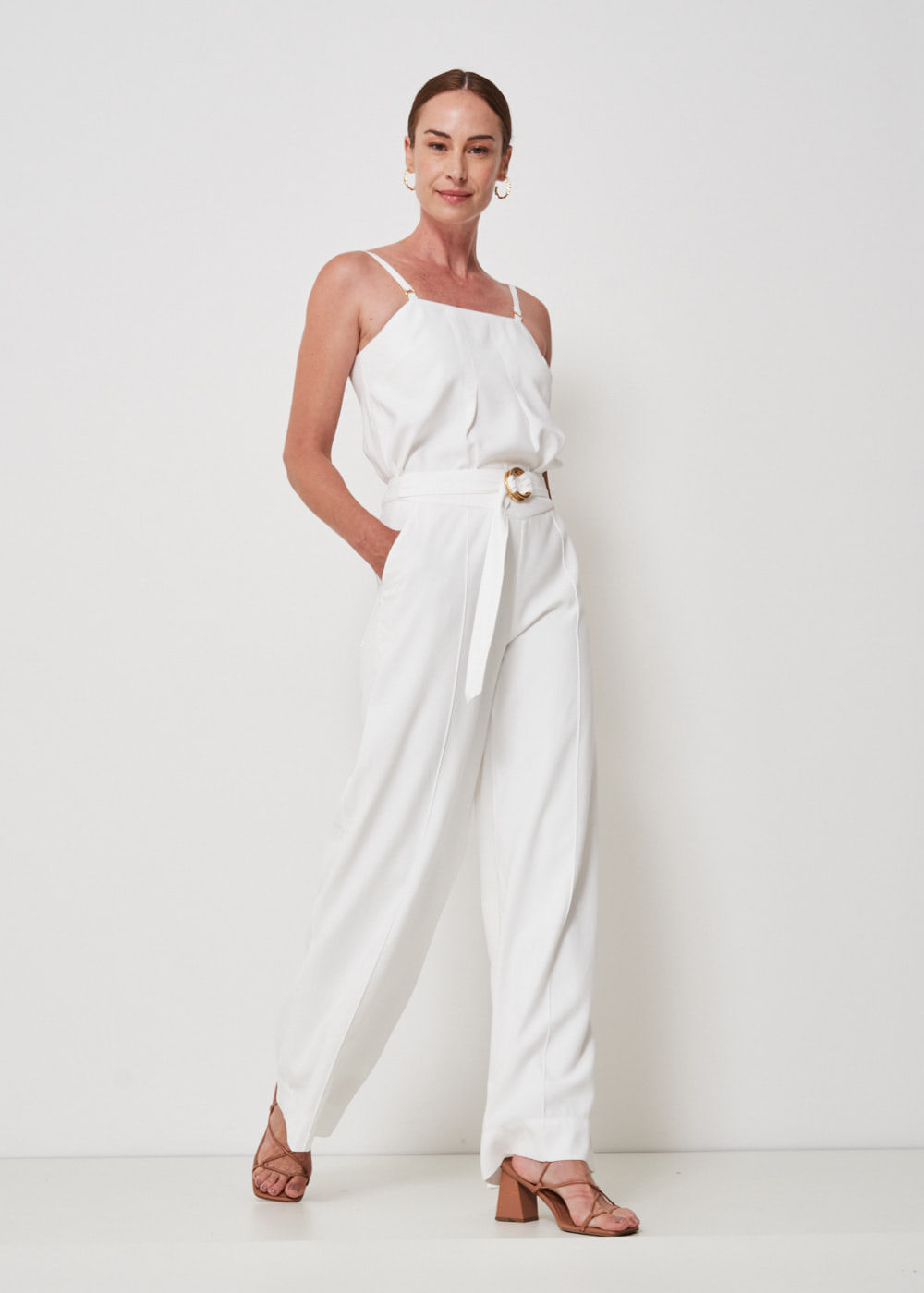 52.10.3413OF1 CALÇA PANTALONA FAIXA AMARRAÇÃO - HIGHLINE