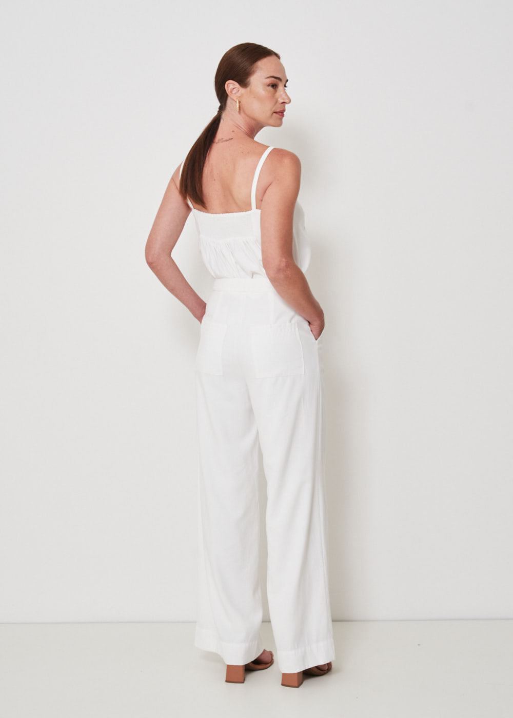 52.10.3413OF1 CALÇA PANTALONA FAIXA AMARRAÇÃO - HIGHLINE