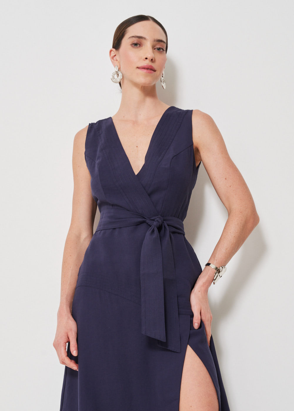 53.11.3406ALM VESTIDO MIDI CACHE COUER - HIGHLINE