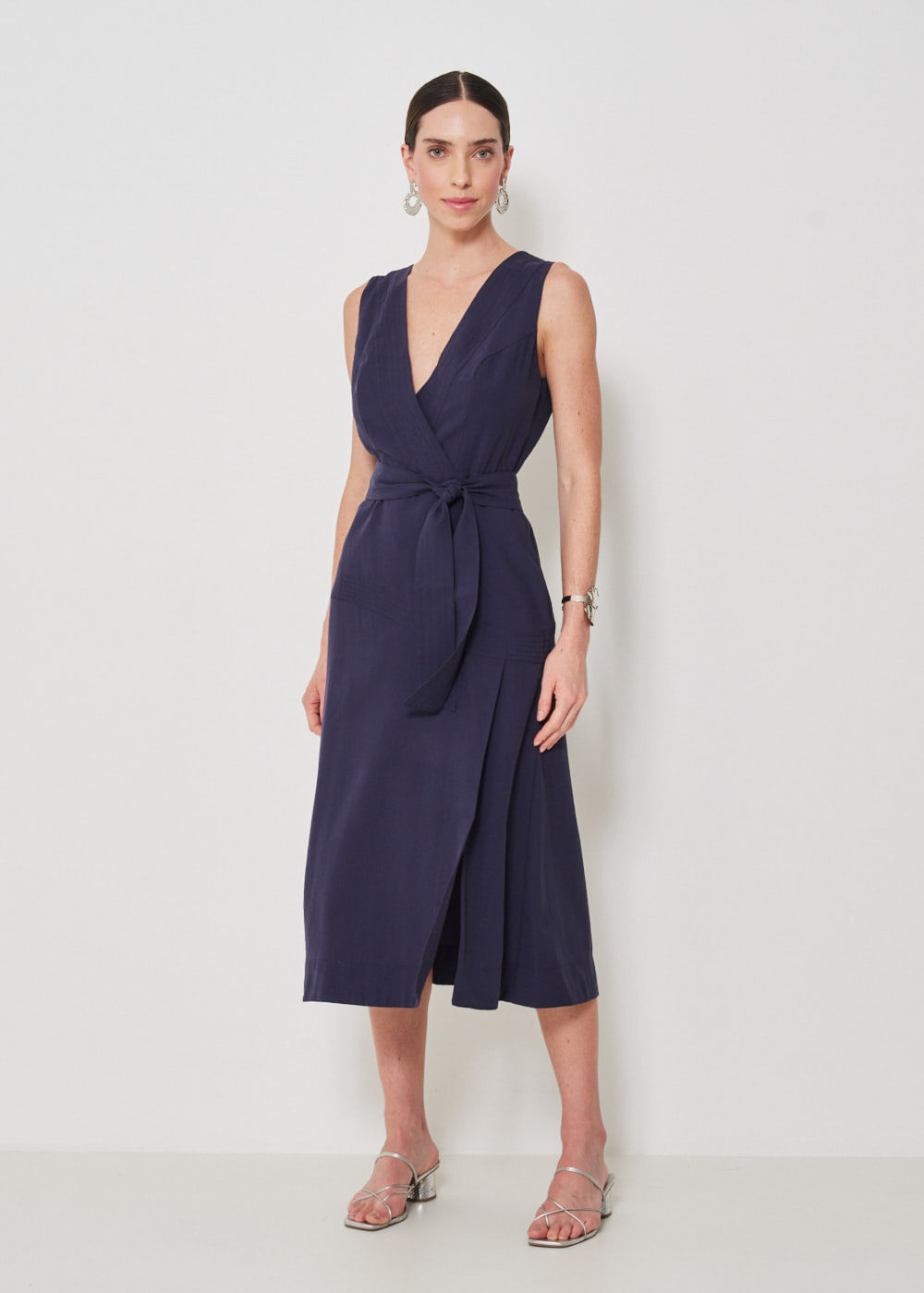 53.11.3406ALM VESTIDO MIDI CACHE COUER - HIGHLINE