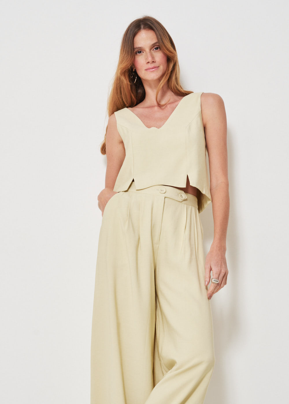 22.23.3418MEN CALÇA PANTALONA ALFAIATARIA PREGAS