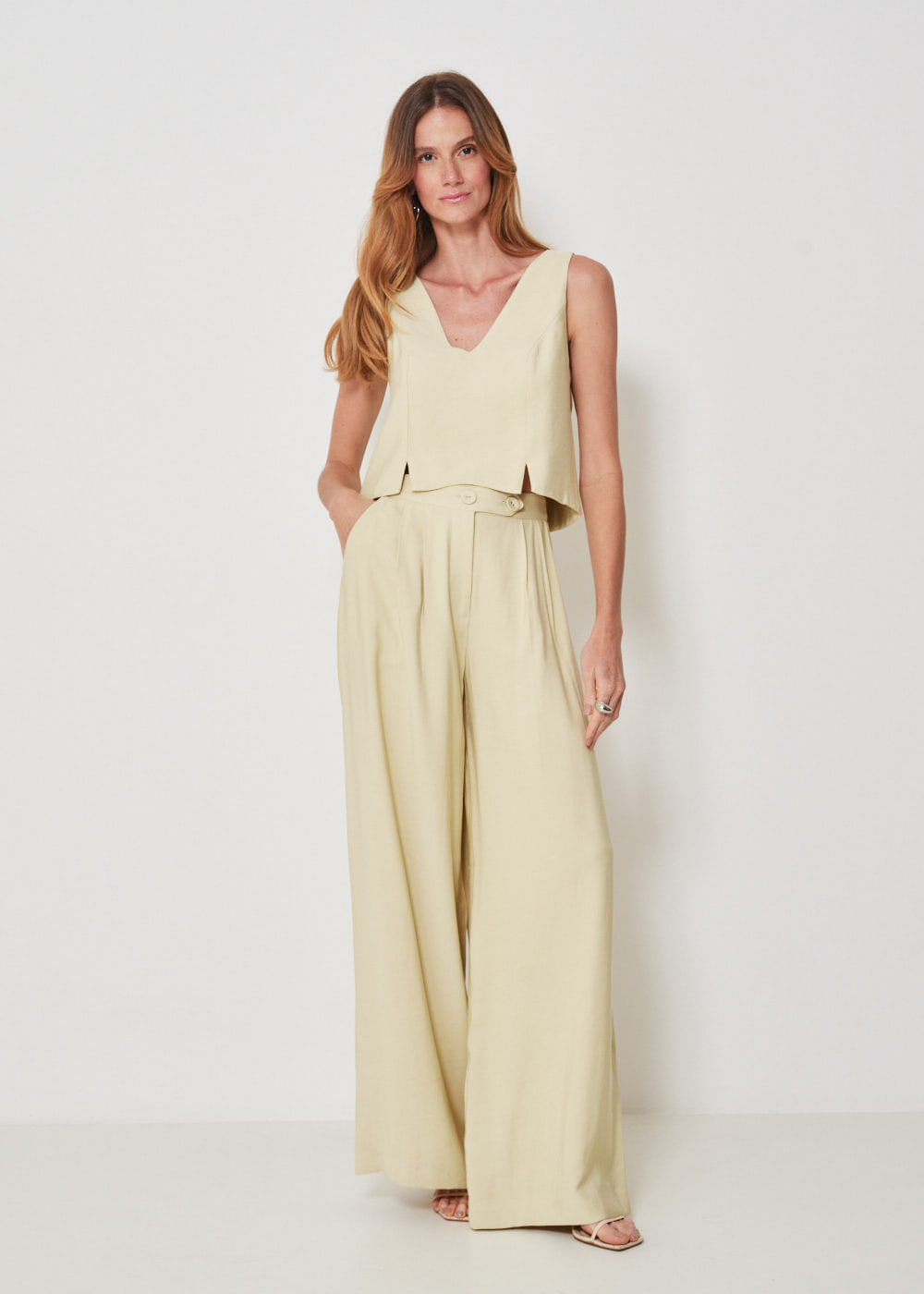 22.23.3418MEN CALÇA PANTALONA ALFAIATARIA PREGAS
